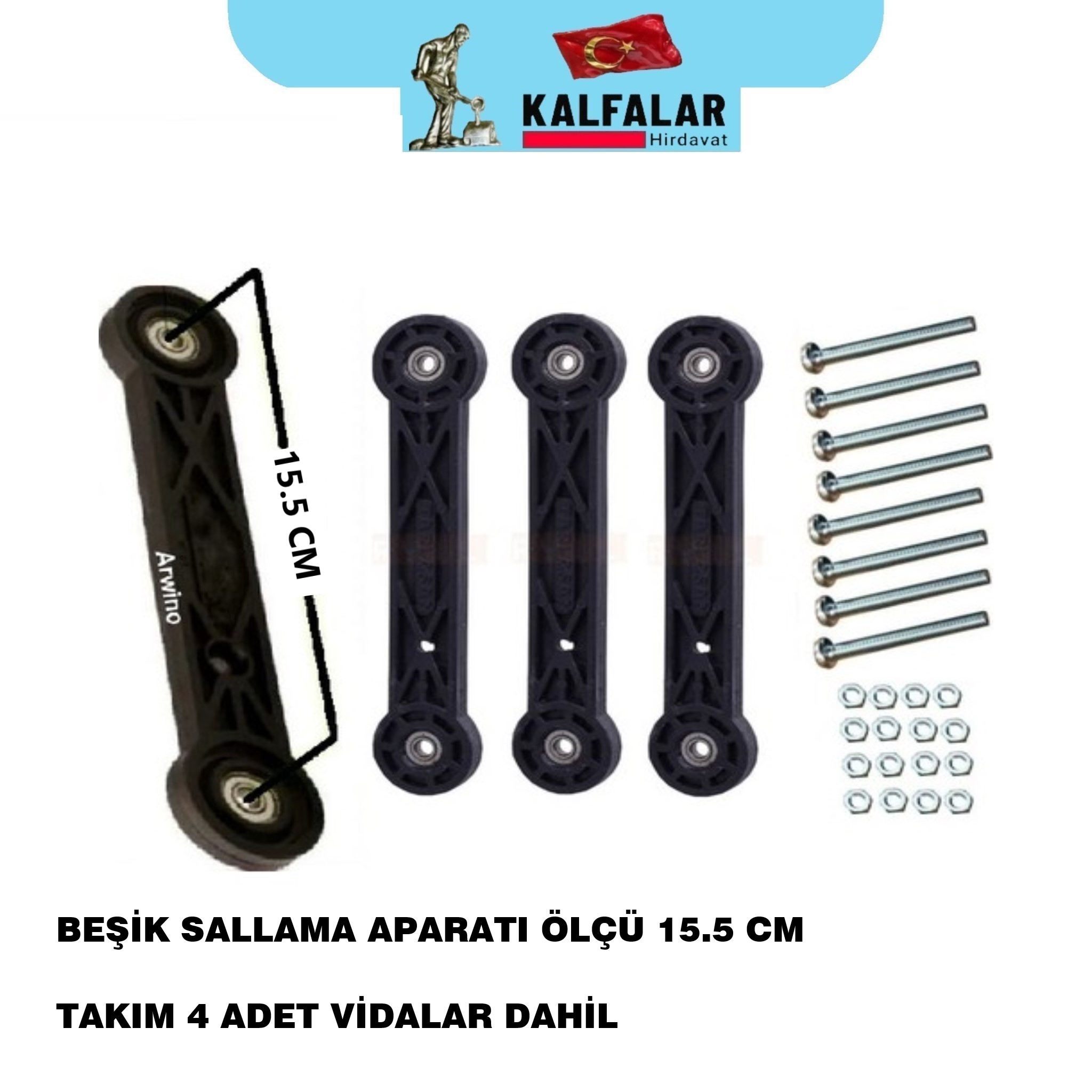BEŞİK SALLAMA APARATI 15.5 CM 4 LÜ SET