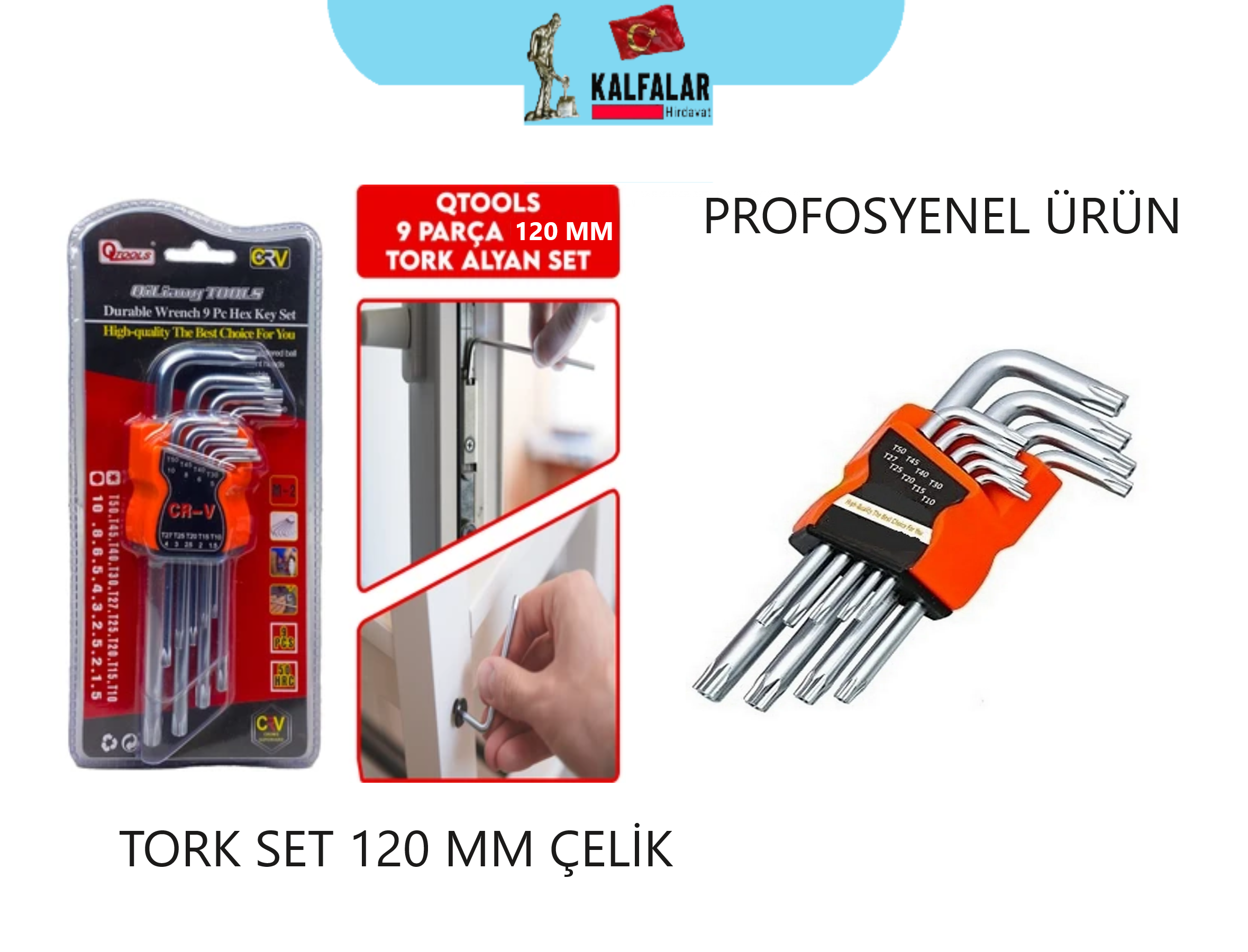 TORK SET 120 MM 9 PCS ÇELİK ÜRÜN