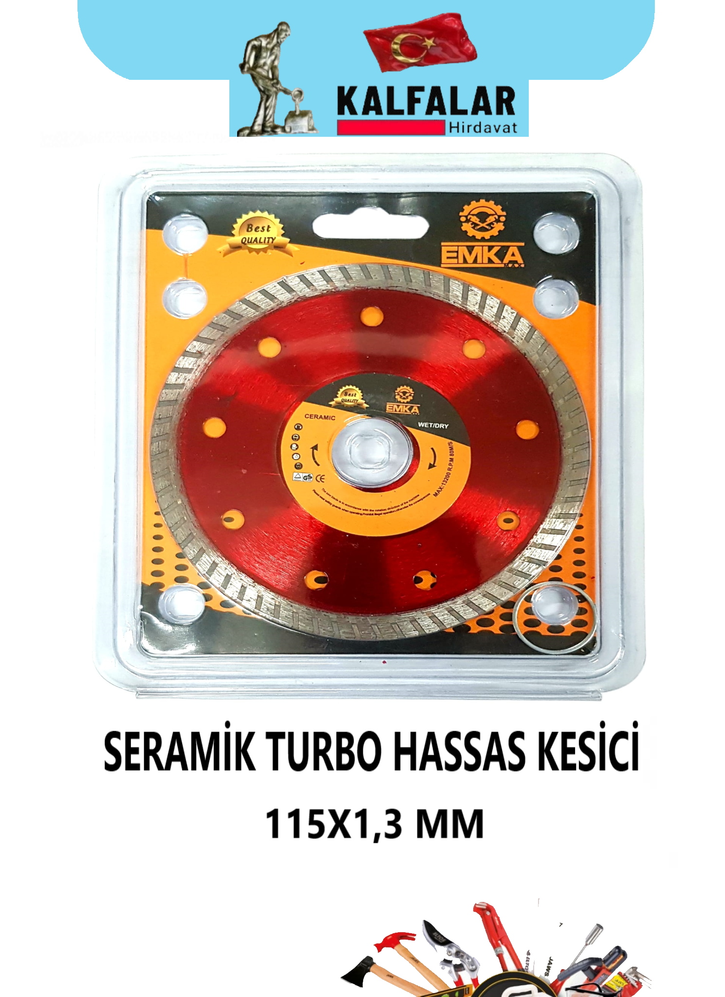 SERAMİK TURBO HASSAS KESİCİ 115MMX1,3 MM EMKA