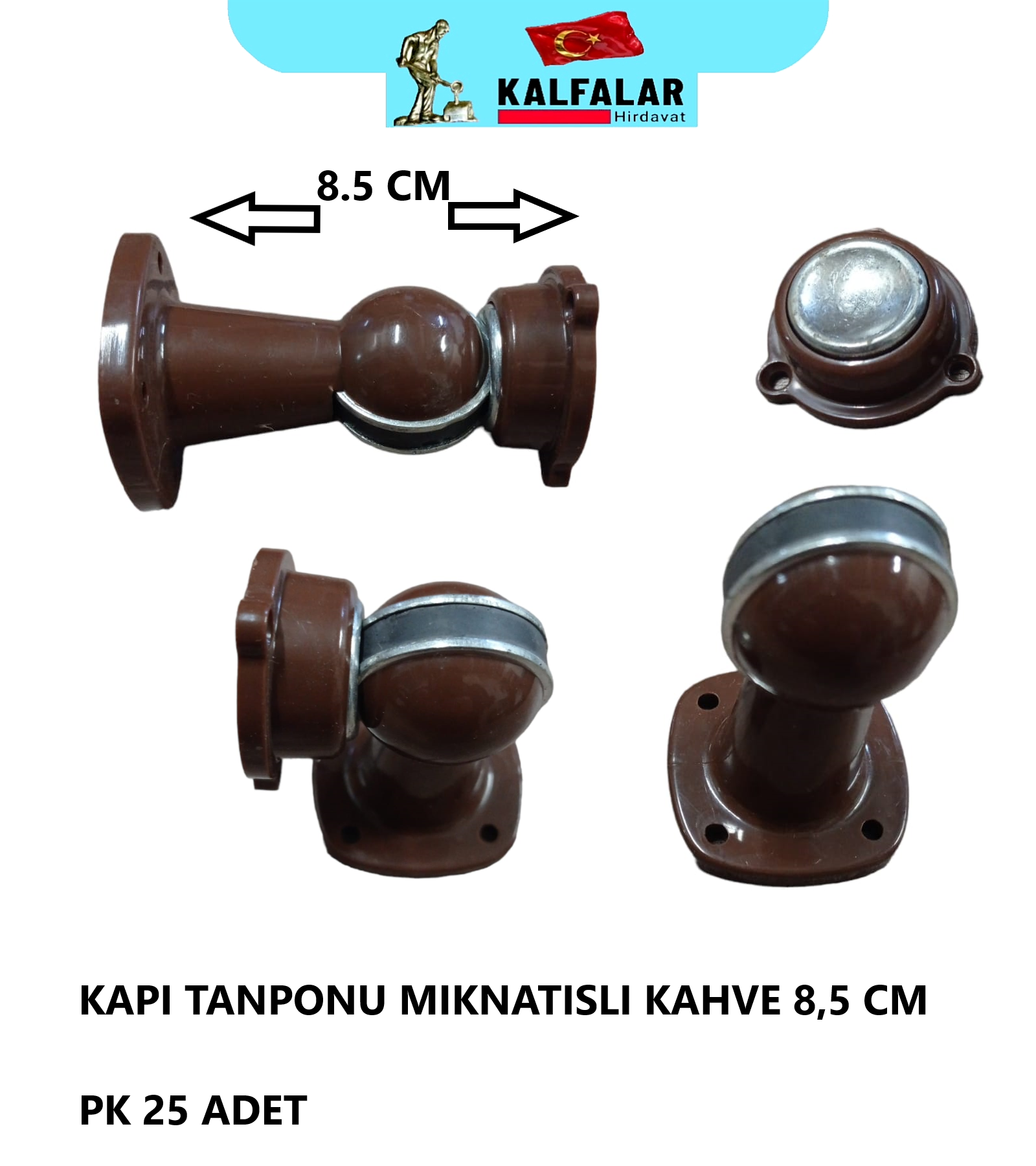 KAPI TANPONU MIKNATISLI PLS KAHVE 8,5 CM