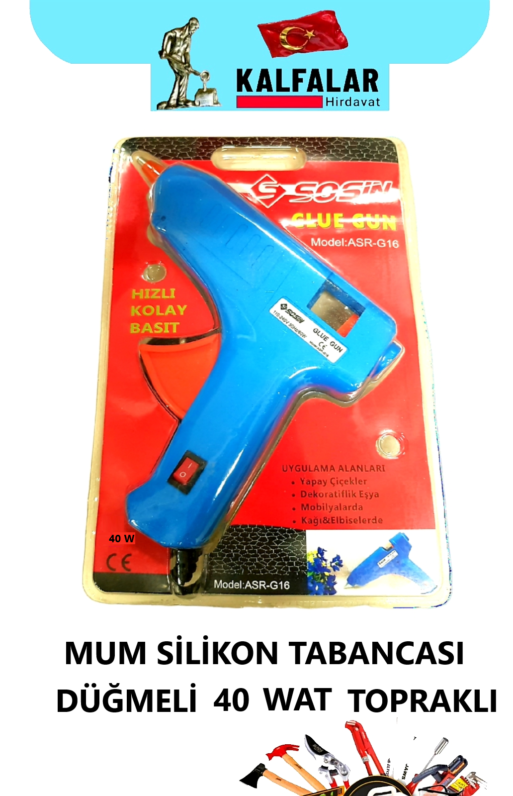 MUM SİLİKON TABANCASI 40 WAT DÜĞMELİ