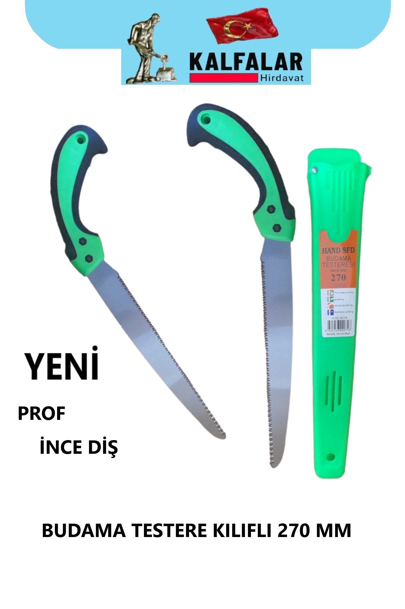 BAĞ TESTERE BUDAMA 270 MM KILIFLI İNCE DİŞ PROF