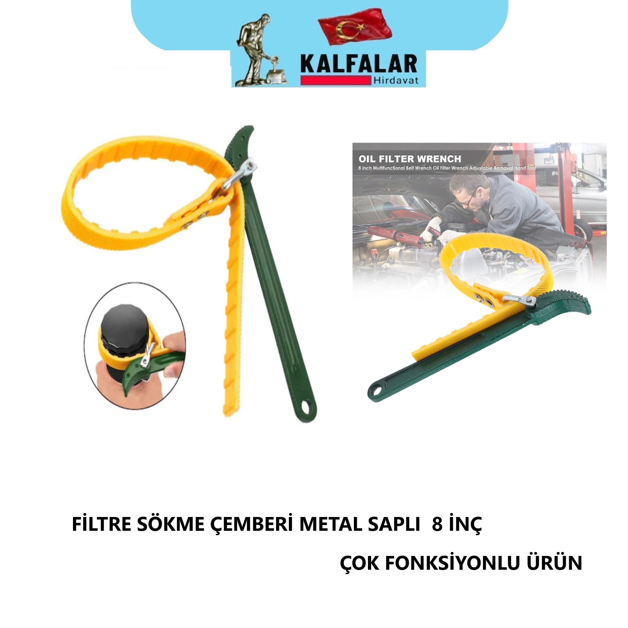 FİLTRE AÇMA ÇEMBERİ METAL SAPLI 8 İNÇ ÇOK AMAÇLI ÜRÜN