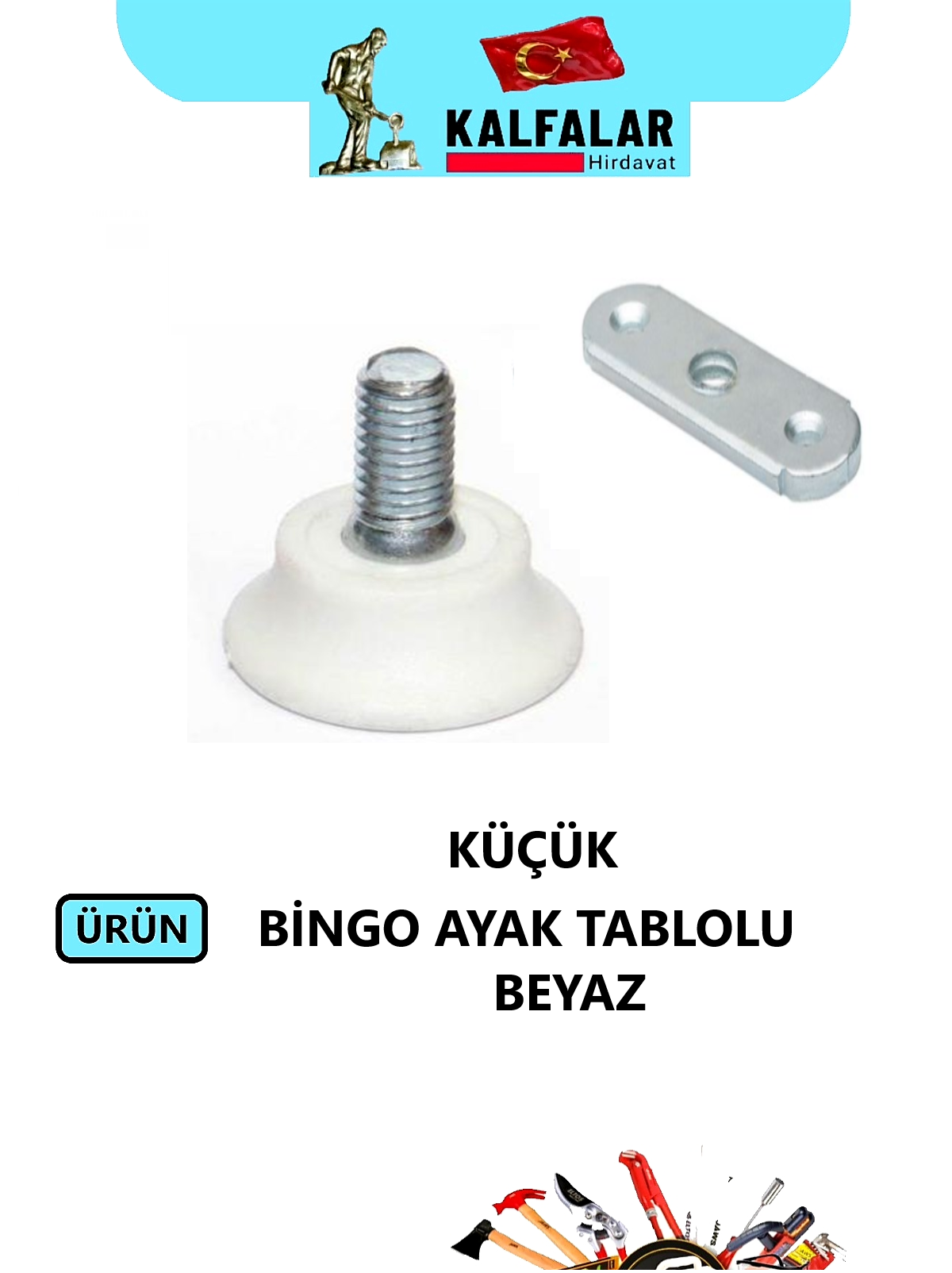 AYAK BİNGO BEYAZ KÜÇÜK SAÇ TABLOLU TAKIM
