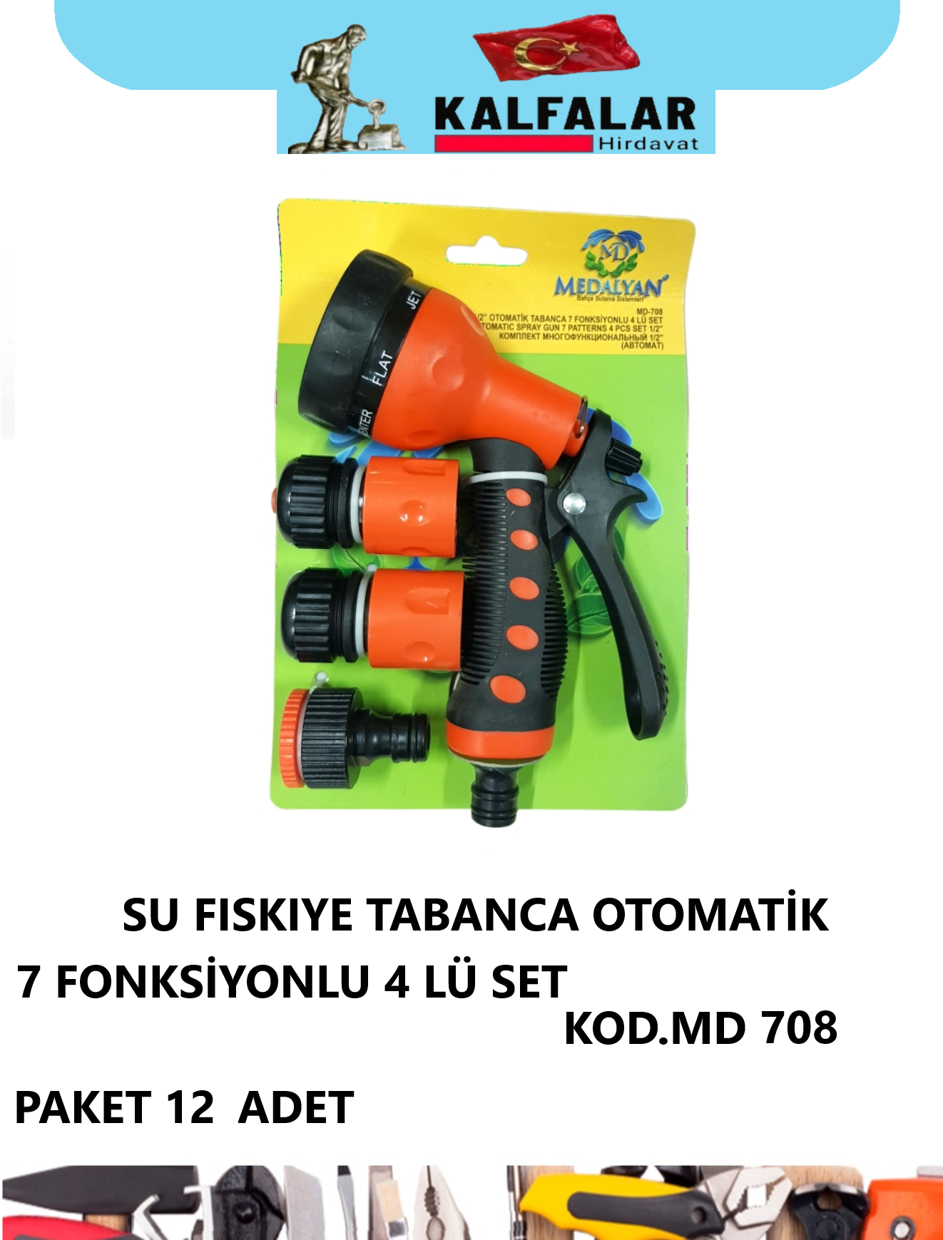 SU FISKIYE TABANCA OTOMATİK 7 FONKSİYON 4 LÜ SET 1/2 MD708