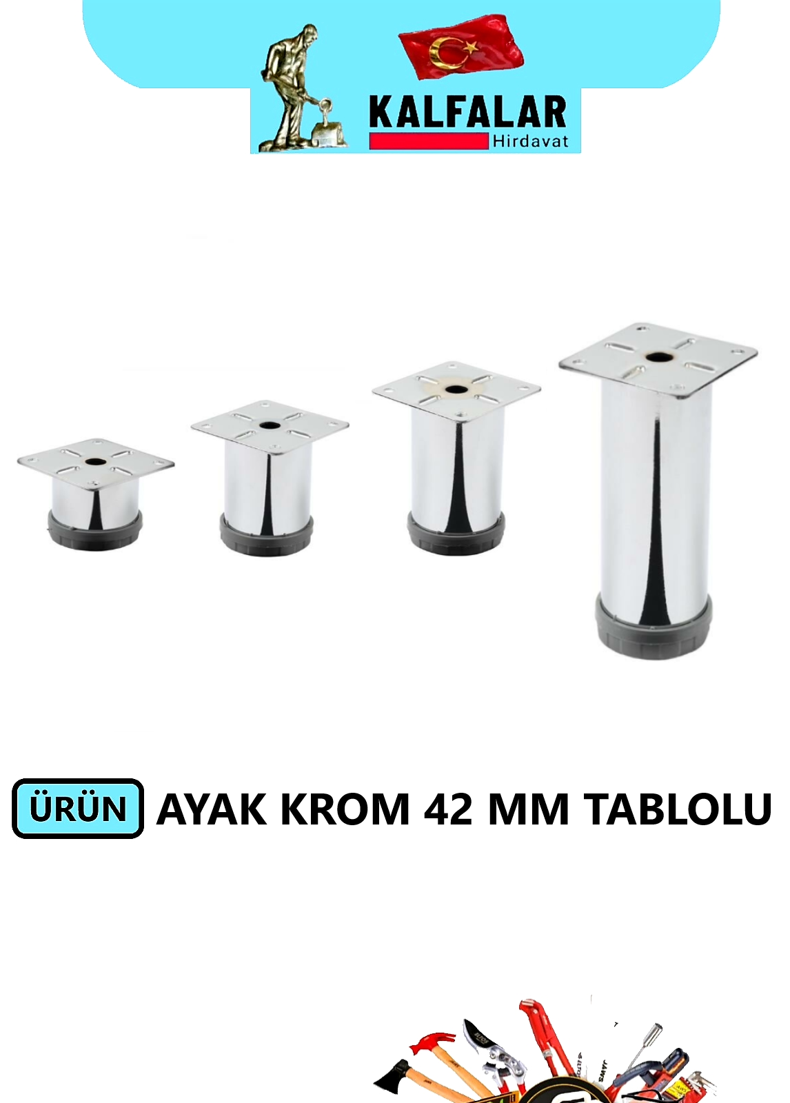 AYAK 42 MM KROM TABLOLU 20 CM