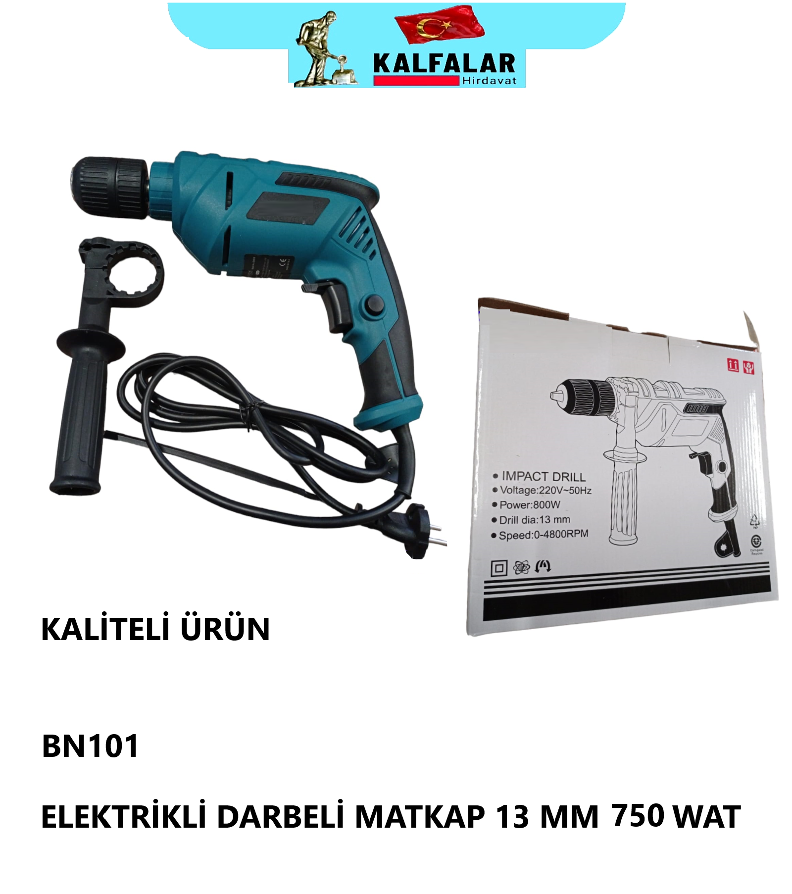 MATKAP DARBELİ 13 MM 800 WAT BANCO BN101