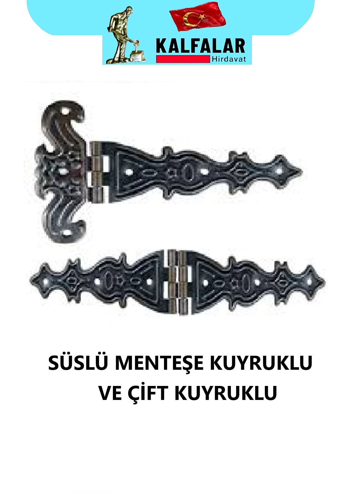 ÇİFT KUYRUKLU MENTEŞE SAÇ ANTİK-NİKEL