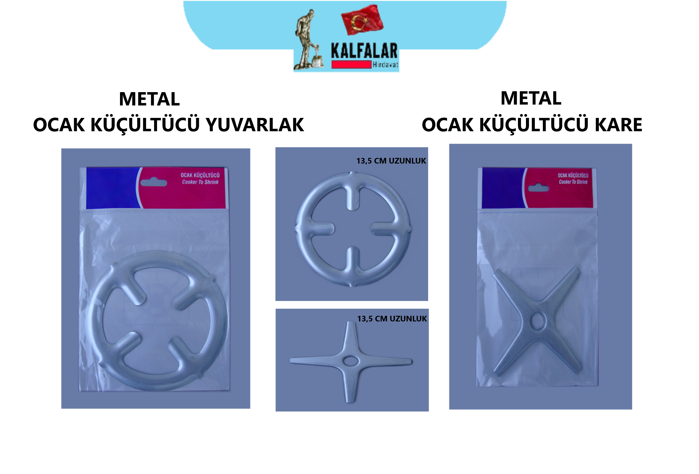 OCAK KÜÇÜLTÜCÜ METAL YUVARLAK 13,5 CM