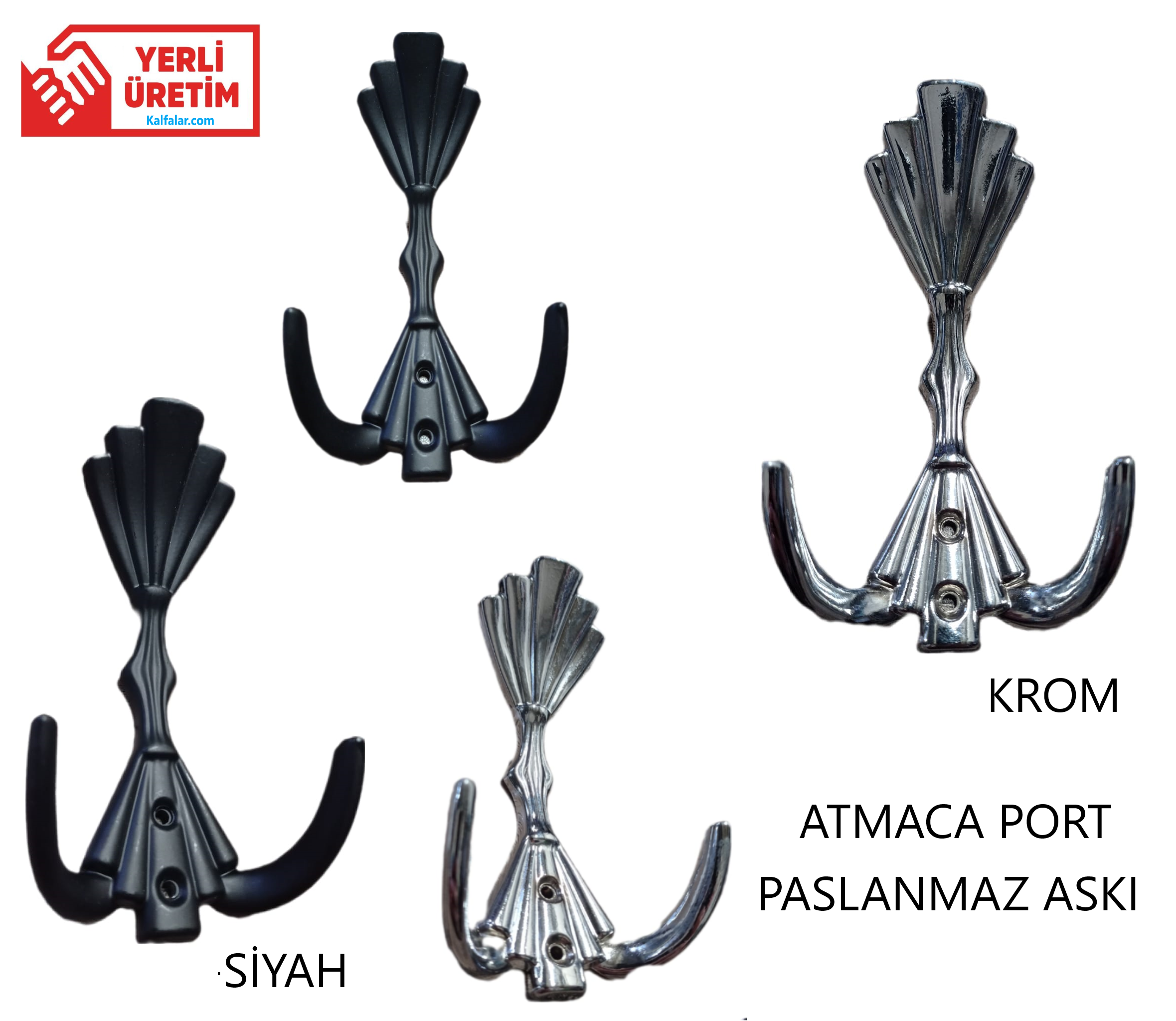 ATMACA PORTMANTO ASKI SİYAH PASLANMAZ LÜKS