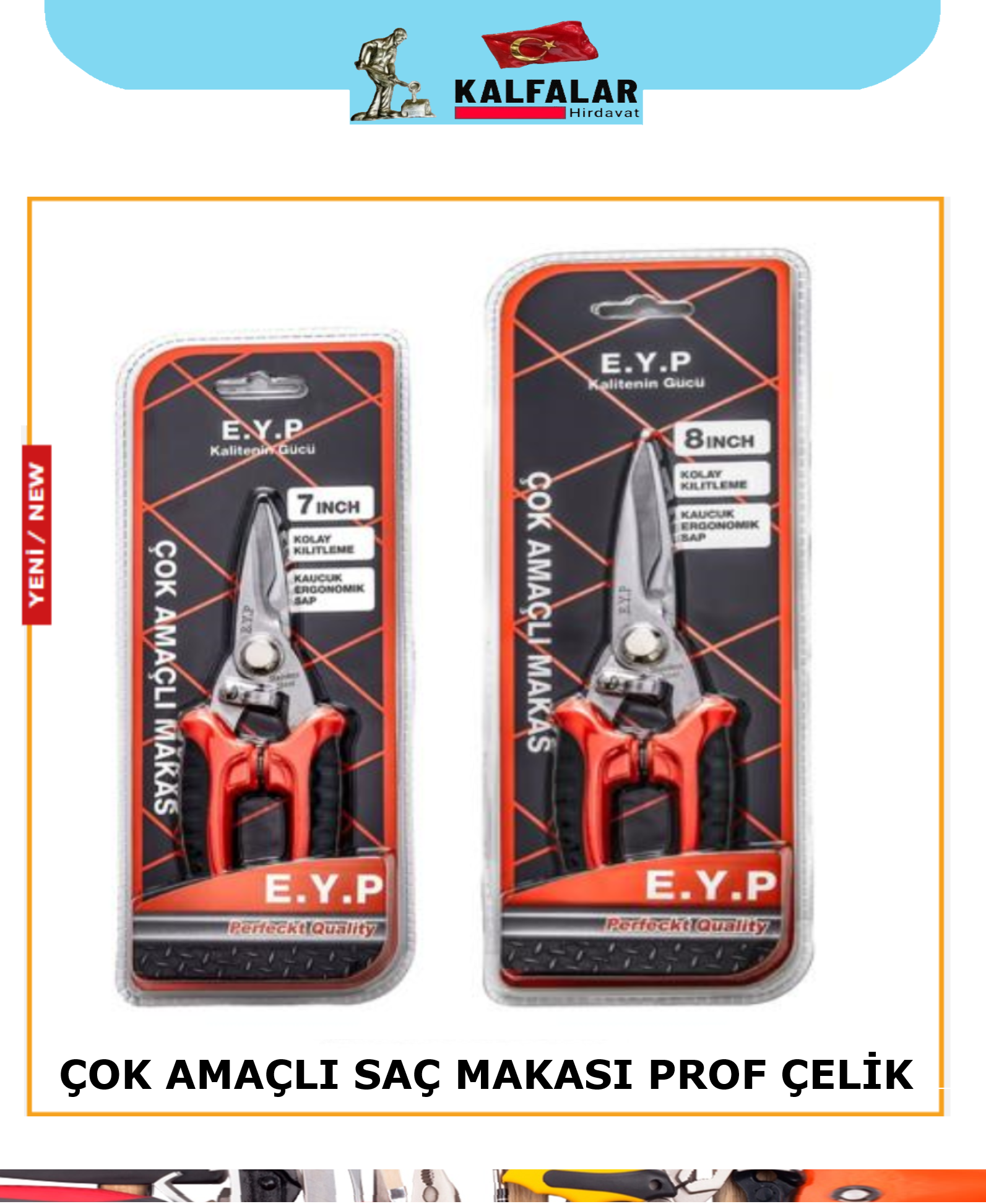 SAÇ MAKASI ÇOK AMAÇLI EYP NO.8 ÇELİK PROF