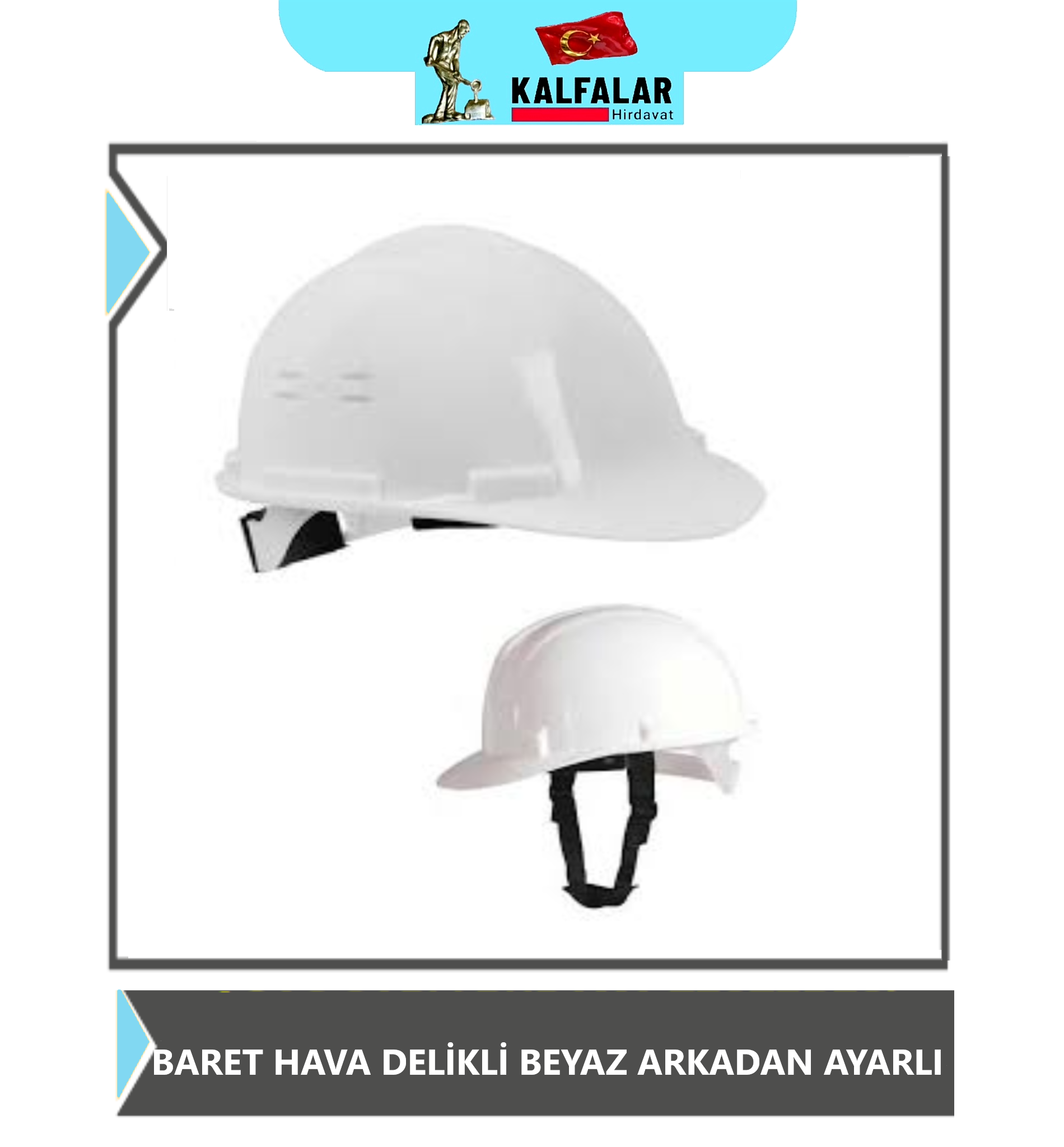 BARET ARKADAN AYARLI HAVA DELİKLİ BEYAZ KALİTELİ ÜRÜN 