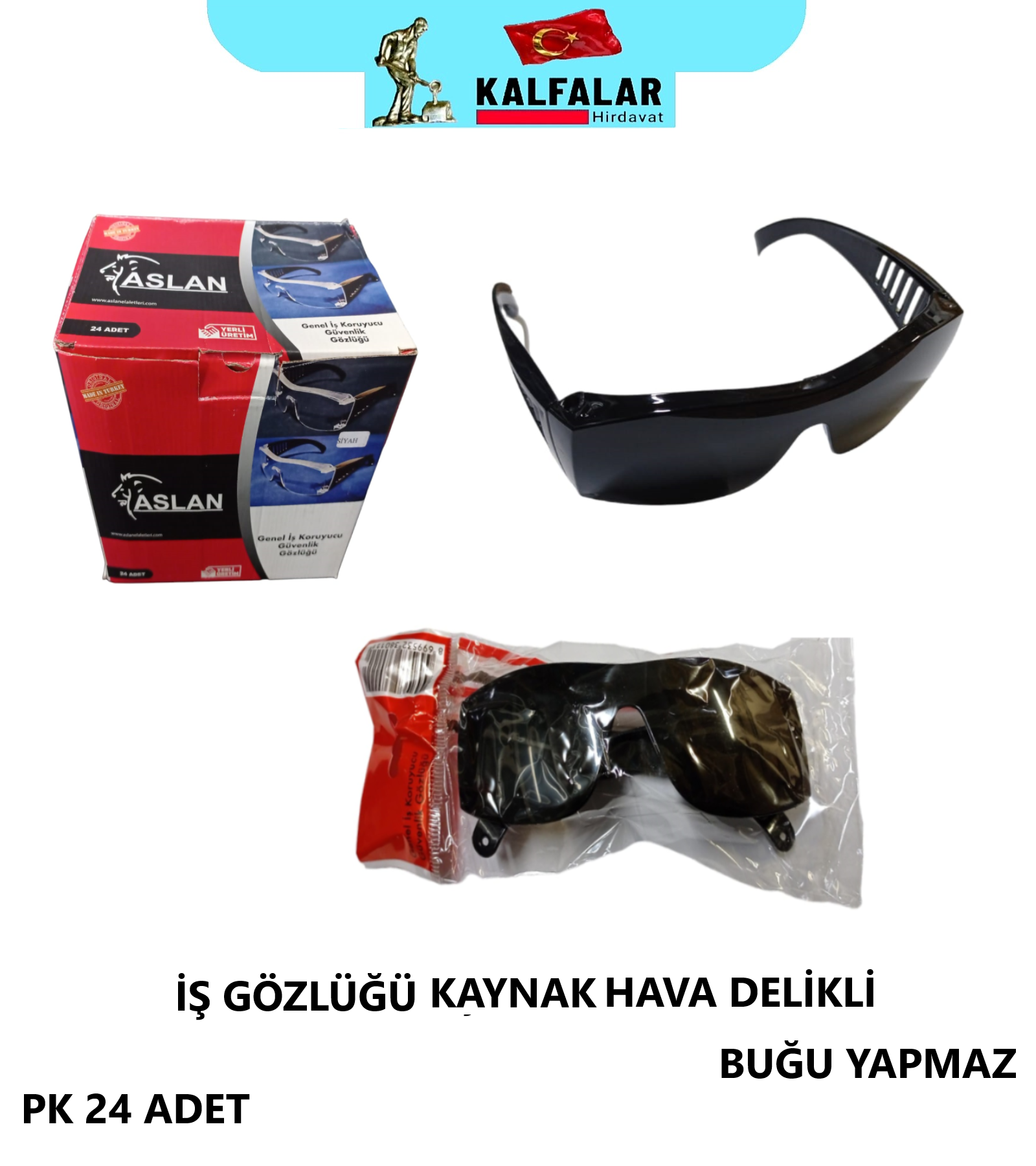 İŞ GÖZLÜĞÜ KAYNAK SİYAH HAVA DELİKLİ