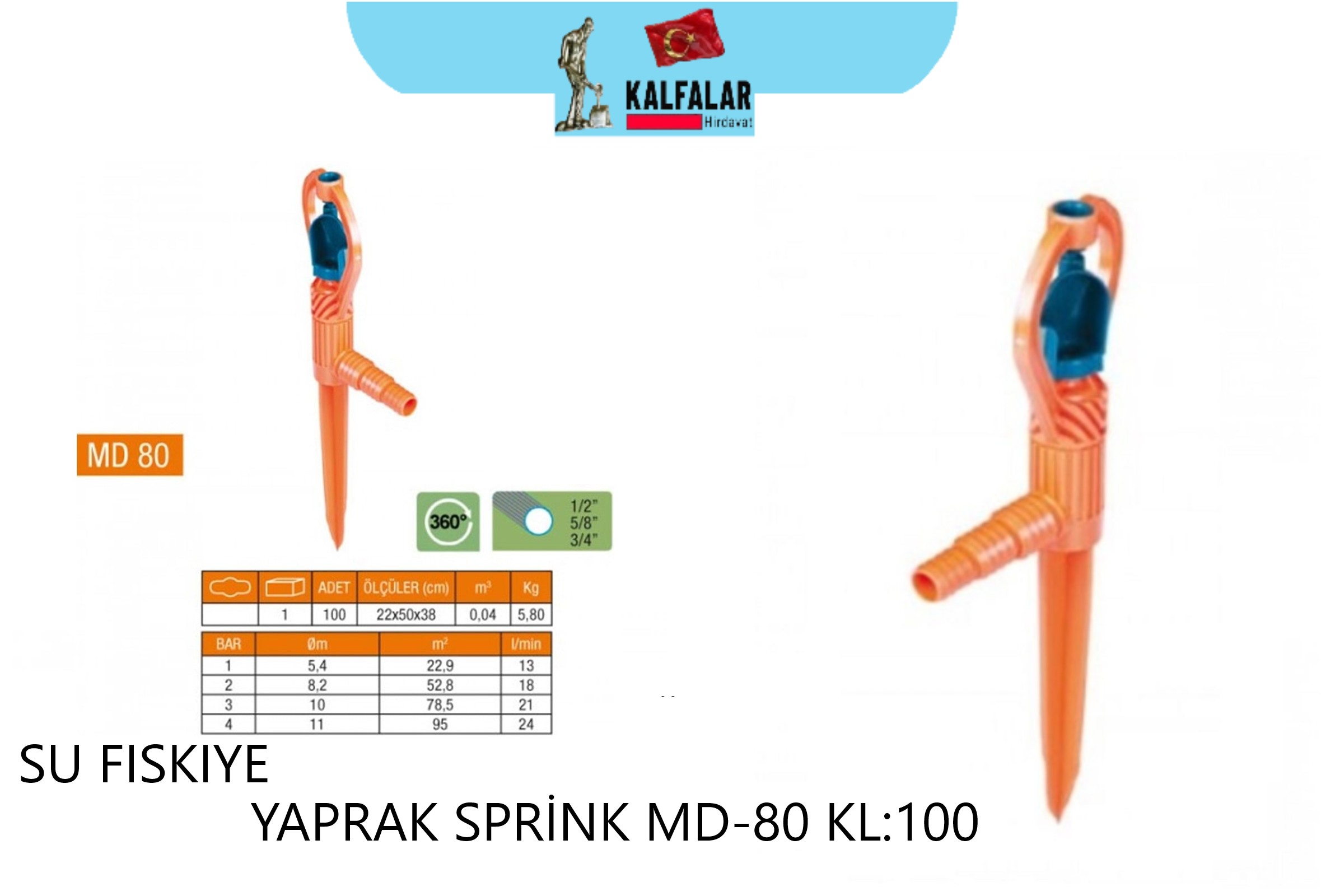 SU FISKIYE YAPRAK SPRİNK KODMD80 