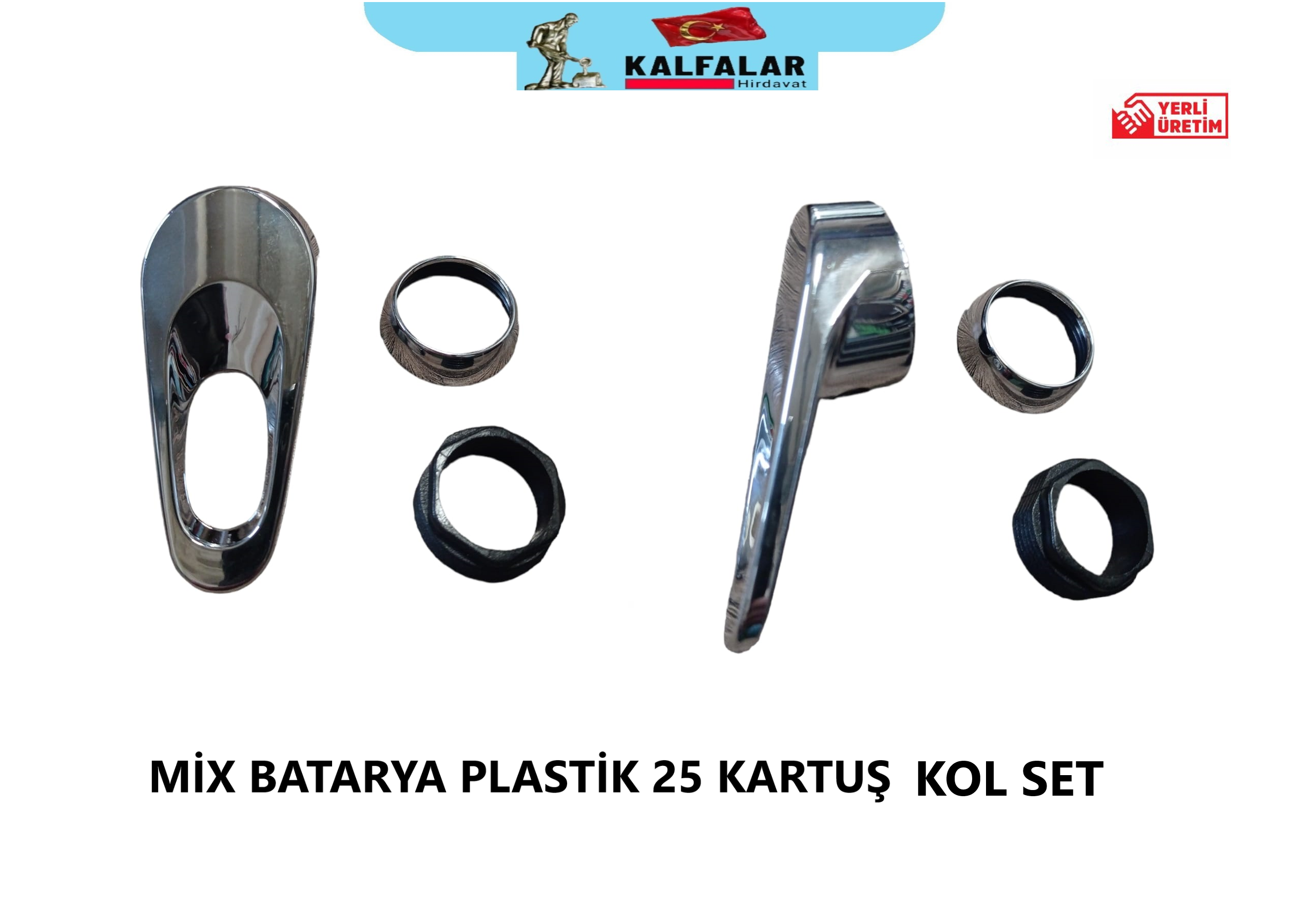 MİX BATARYA KOLU AÇIK PLASTİK MODEL 25 KARTUŞ UYUMLU SET