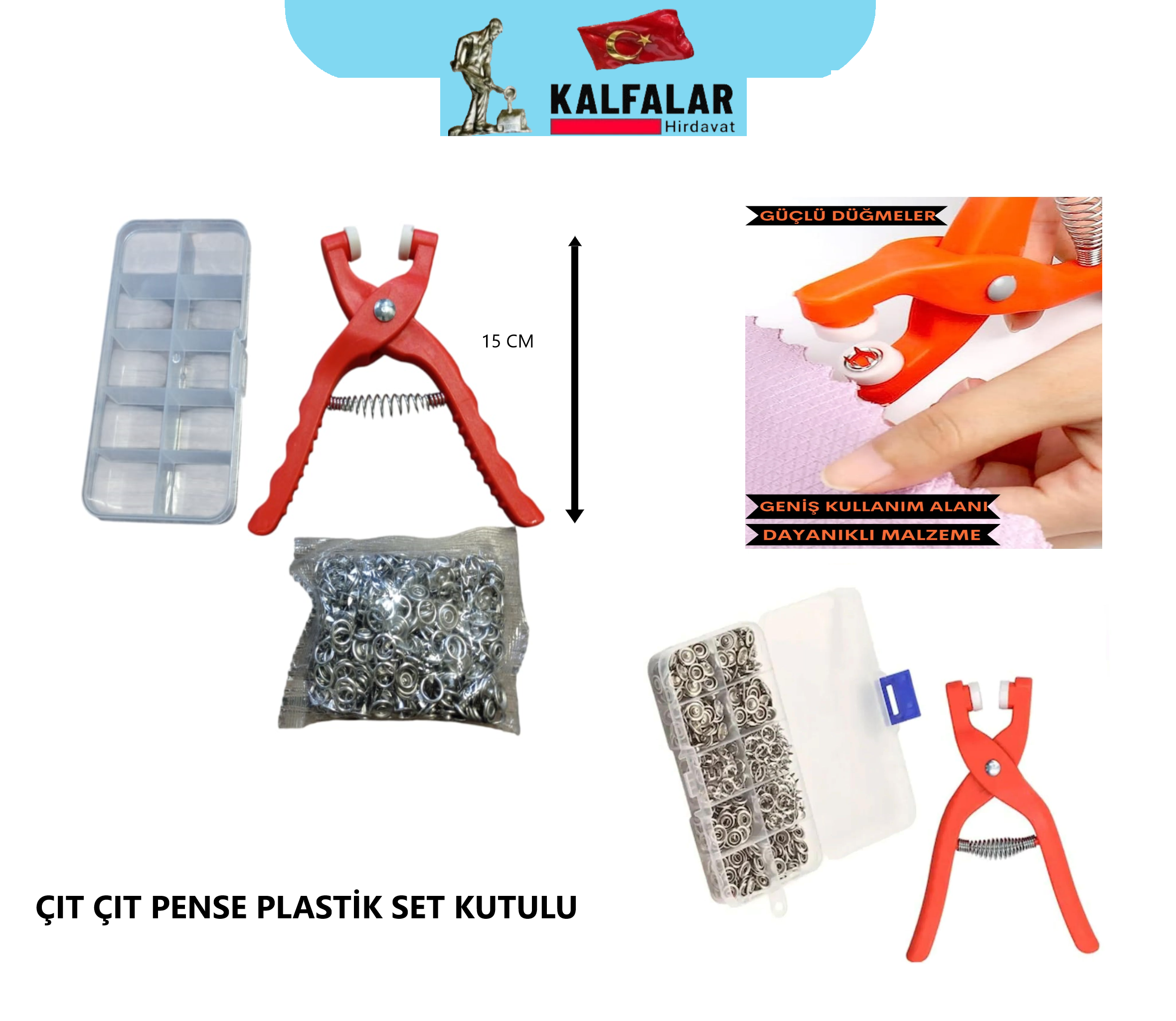 ÇIT ÇIT PERÇİN PENSE PLASTİK KUTULU SET