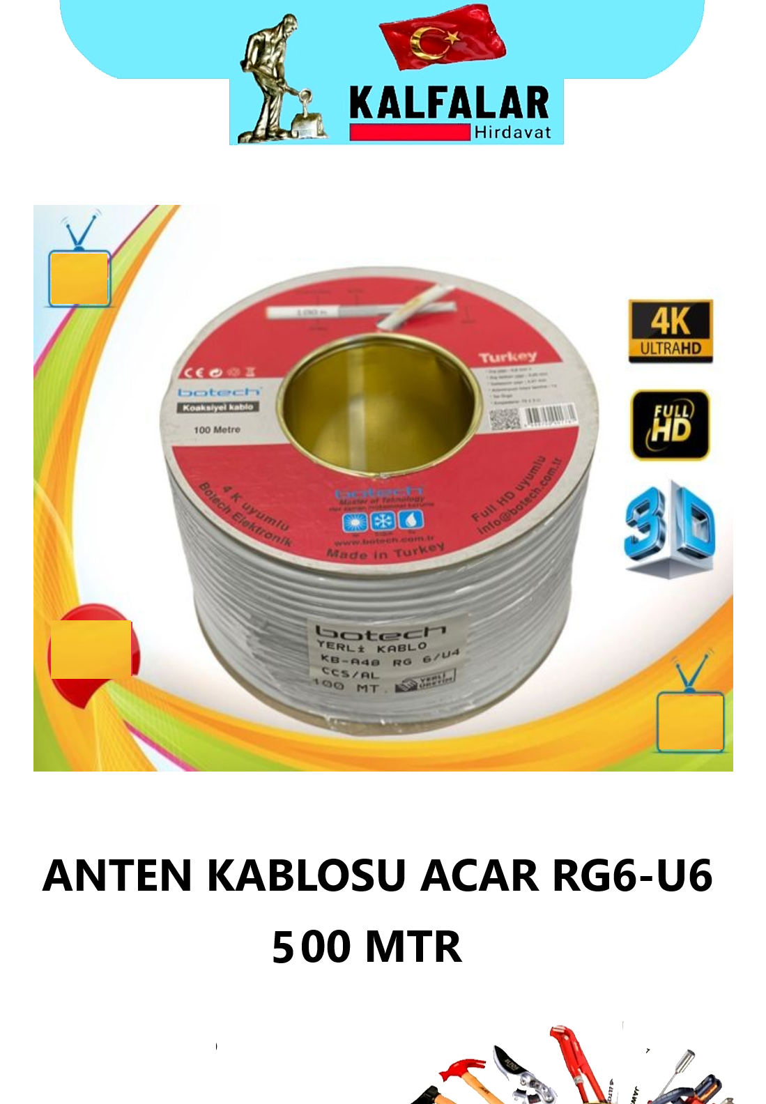 KABLO UYDU-ANTEN 500 METRE