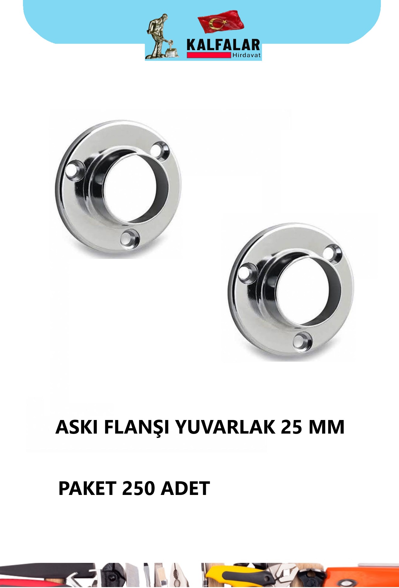 ASKI FLANŞ YUVARLAK KROM 25 MM