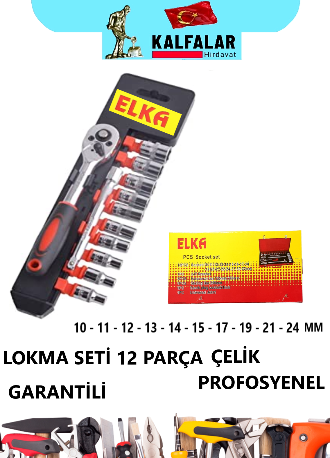 LOKMA SETİ 12 PARÇA ÇELİK