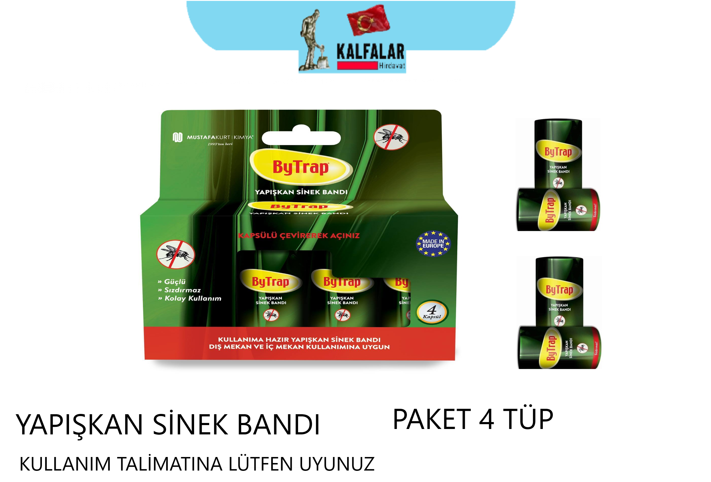 YAPIŞKAN SİNEK BANDI BYTRAP 4 TÜP