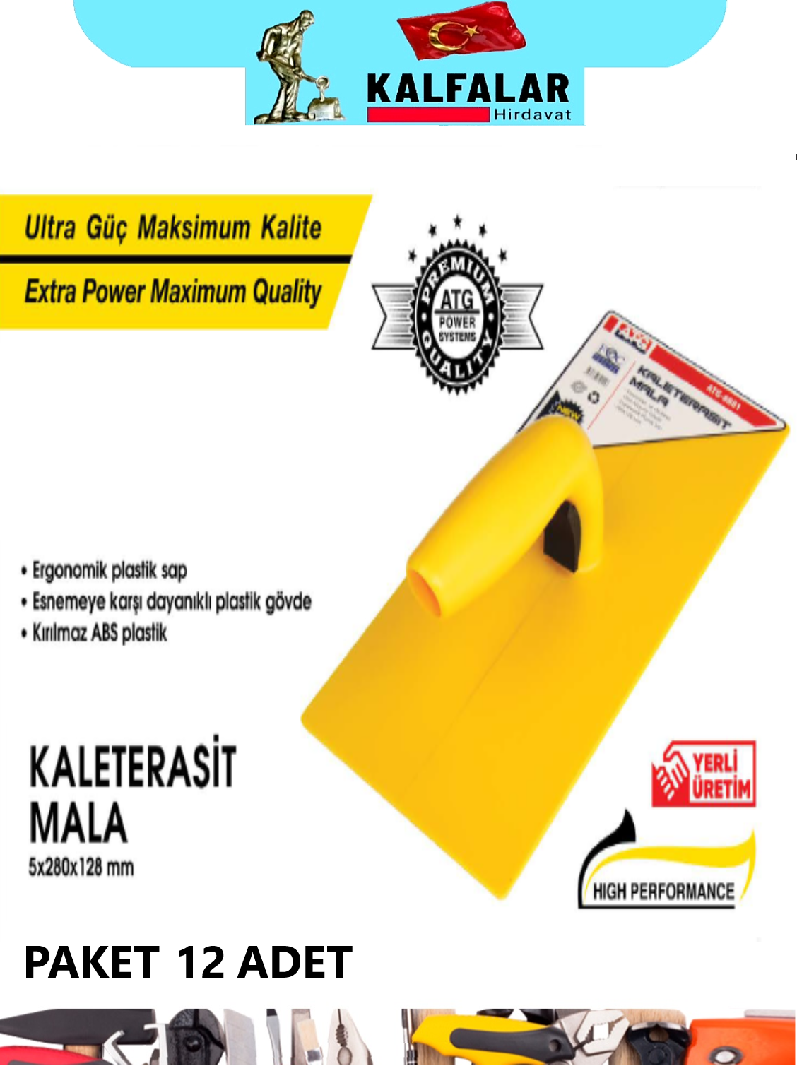 KALETERASİT MALASI 5X280X128 MM