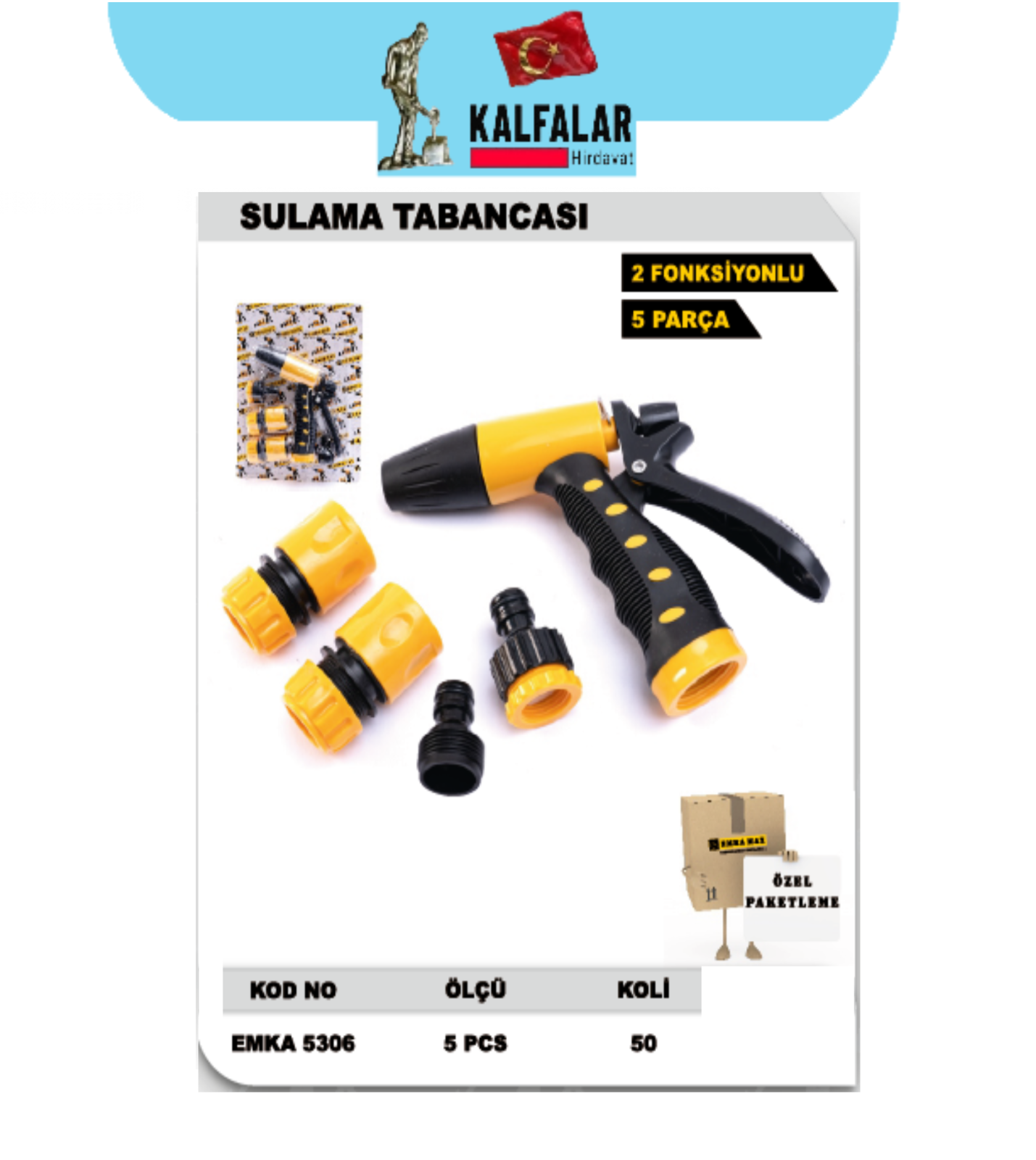 SU FISKIYE TABANCA OTOMATİK  2 FONKSİYONLU 5 PCS EMKA5306