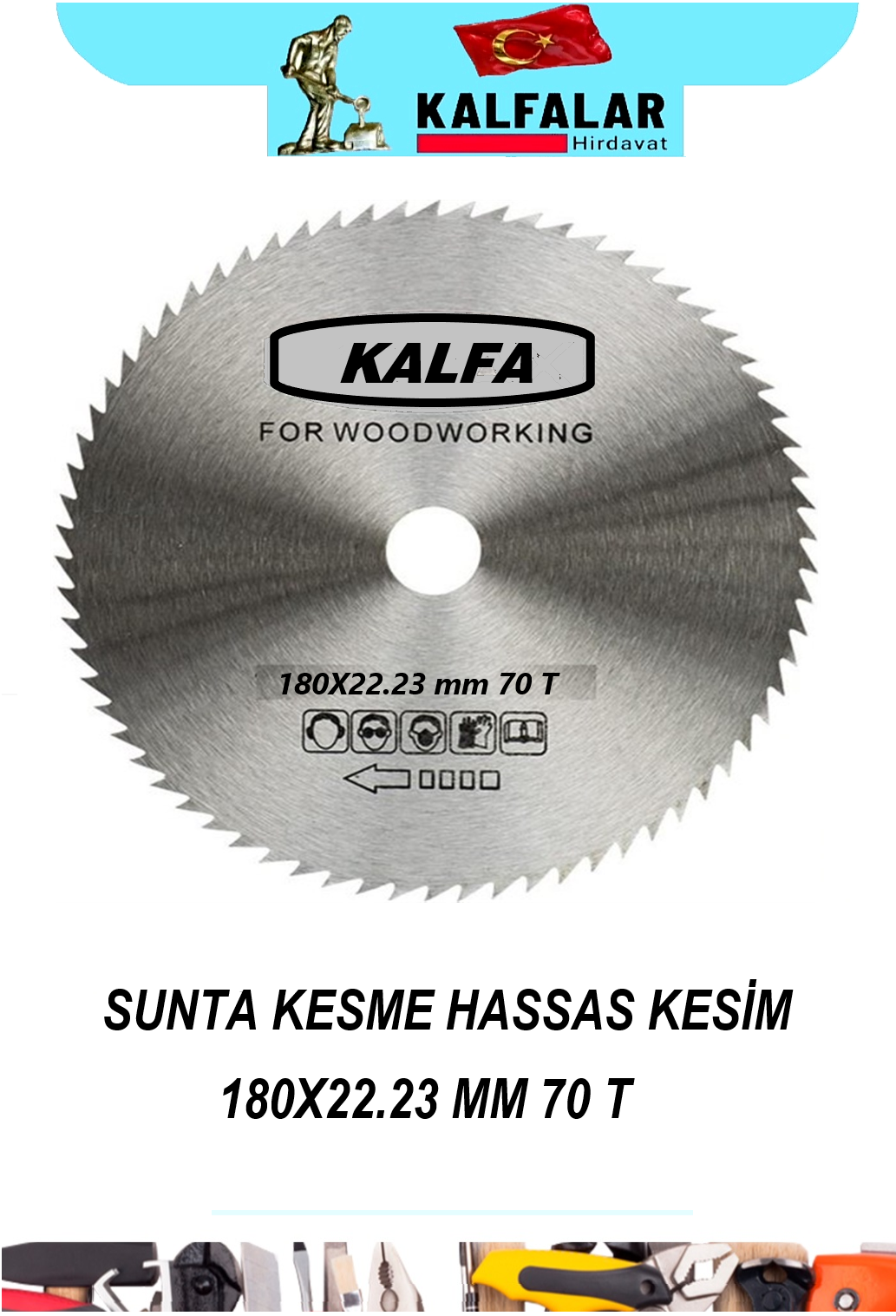 SUNTA AĞAÇ KESME 180X22 MM 70 T HASSAS KESİM ÇELİK