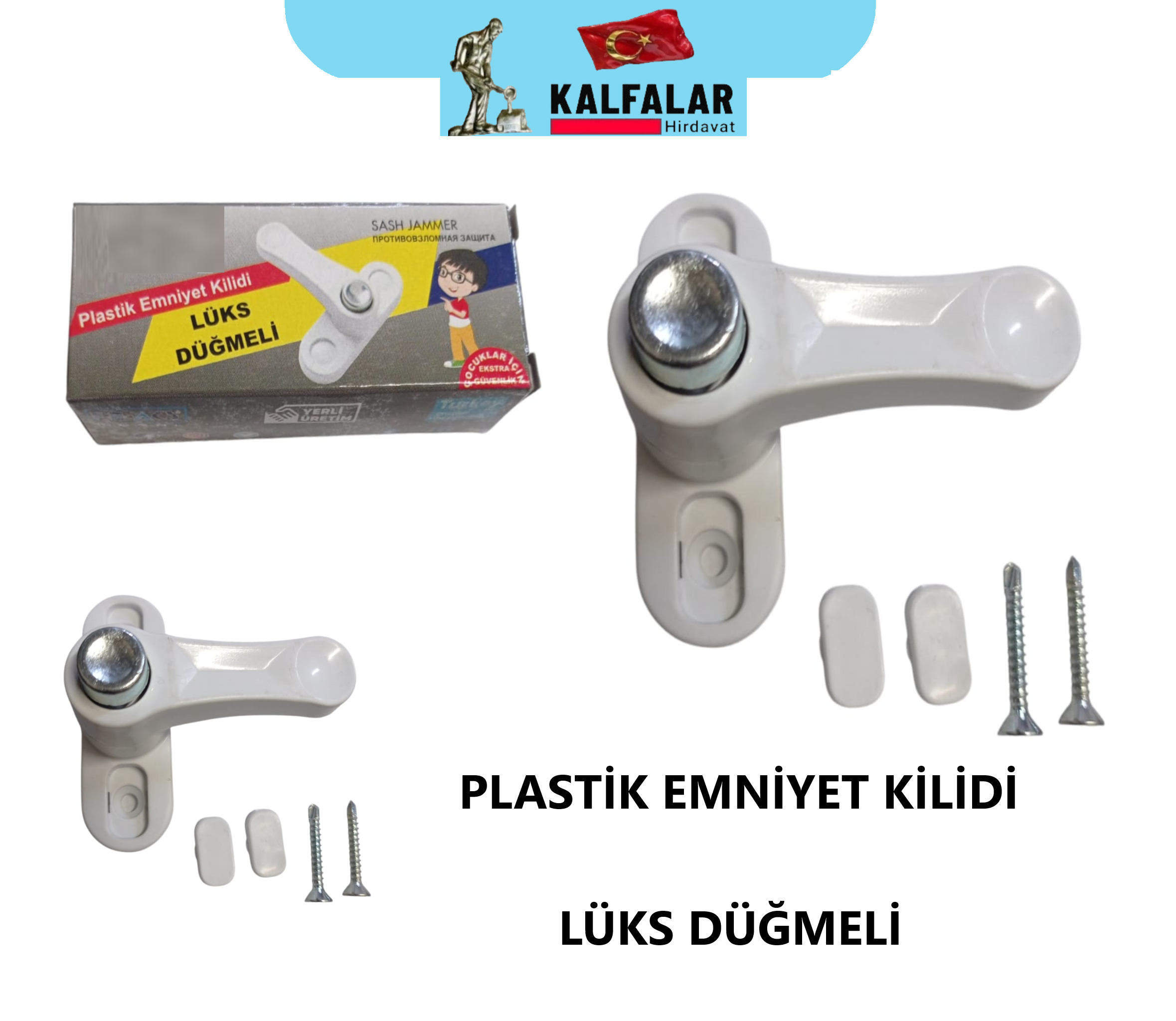 KIRILMAZ EMNİYET KİLİDİ LÜX DÜĞMELİ PLASTİK 