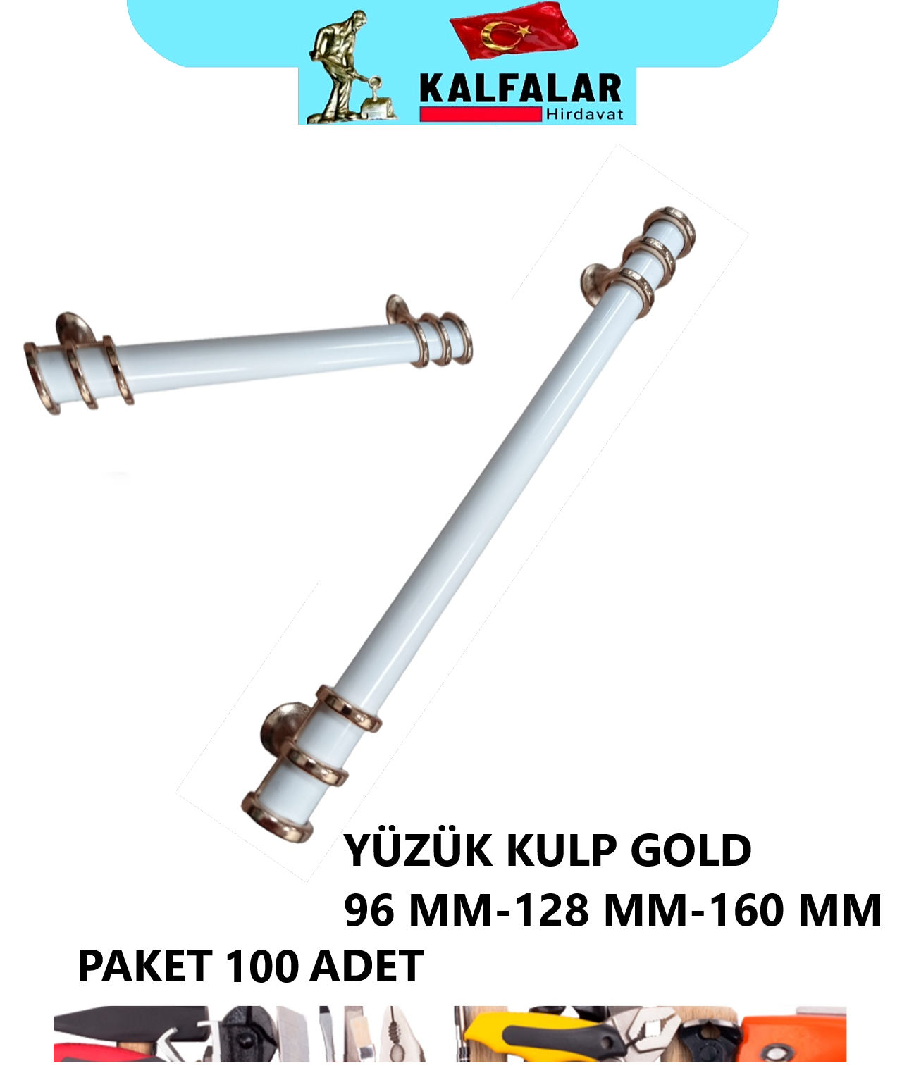 YÜZÜK KULP 160 MM BEYAZ GOLD ALTIN
