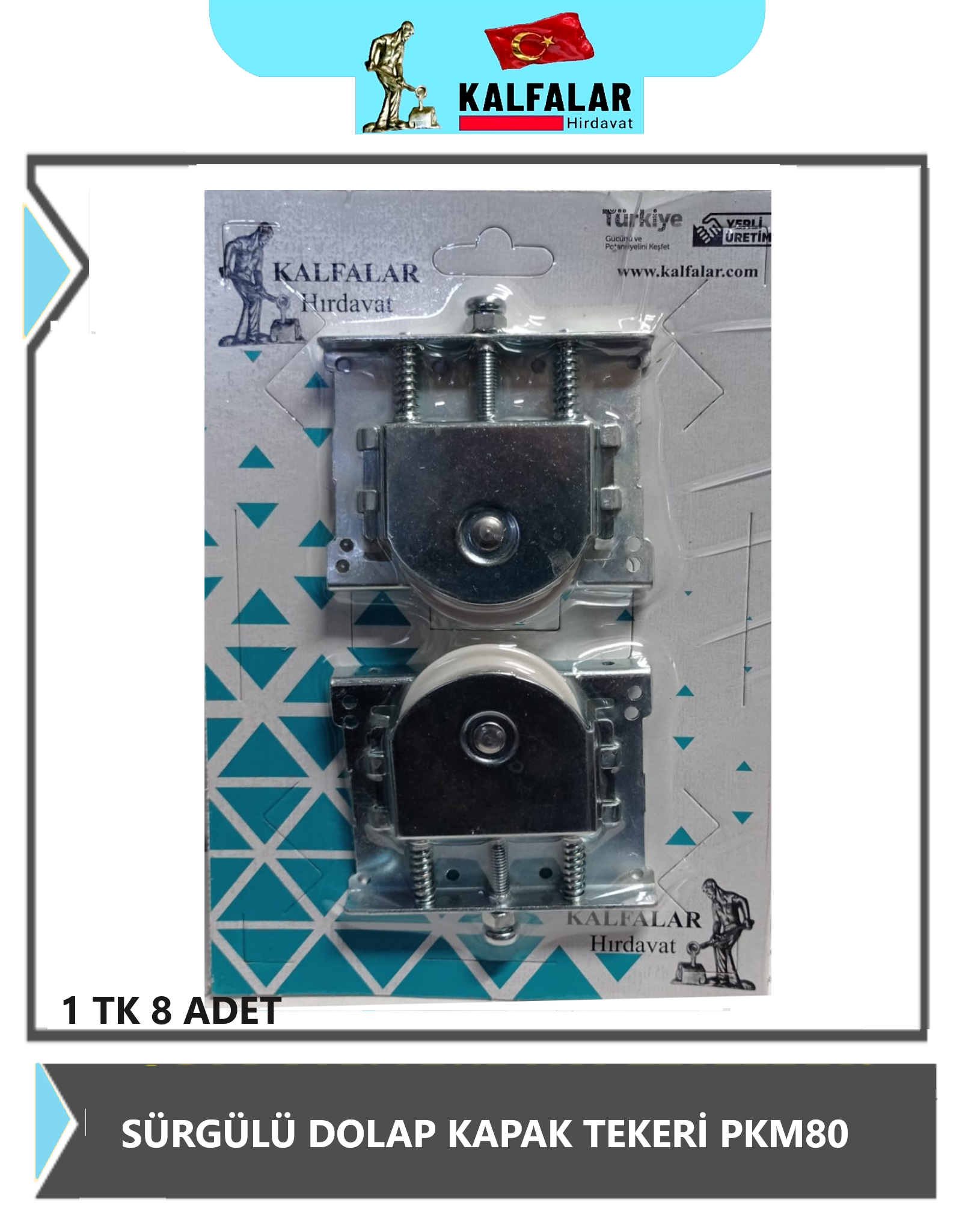 SÜRGÜLÜ DOLAP KAPAK TEKERİ BİLYALI 1 NCİ KALİTE PKM80