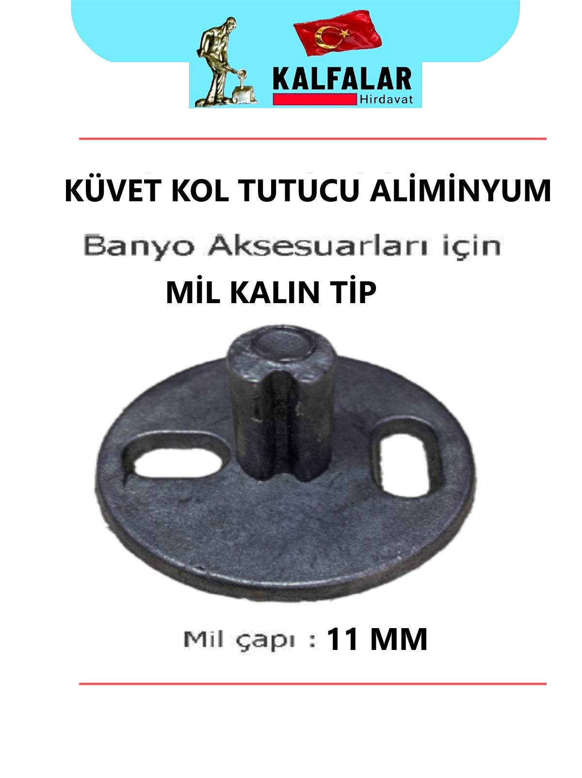 KÜVET KOL TUTUCU ALİMİNYUM
