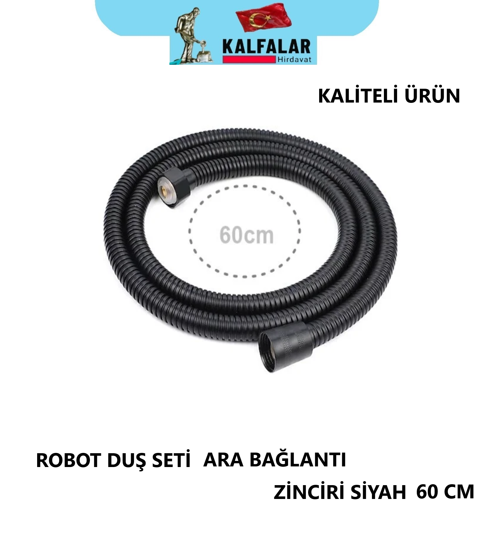 DUŞ HORTUMU ÖRGÜLÜ SİYAH 1,5 MTR KALİTELİ ÜRÜN