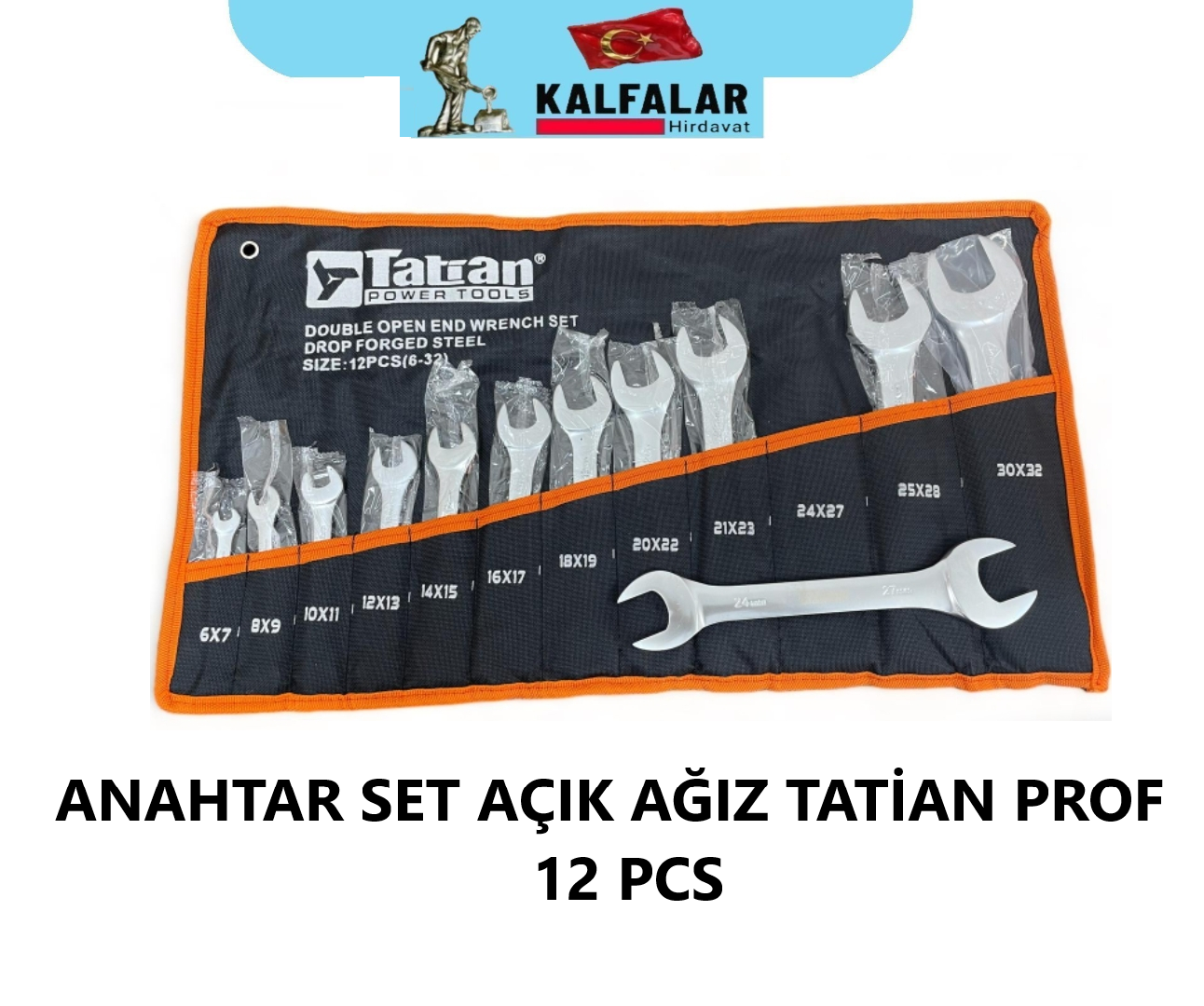 ANAHTAR SET AÇIK AĞIZ  12 PCS TATİAN PROF ÜRÜN