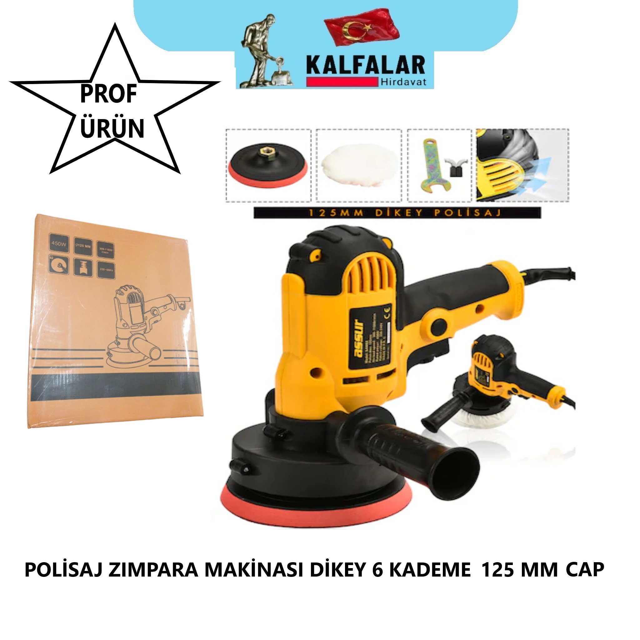 POLİSAJ DİKEY ZIMPARA MAKİNASI 125 MM 6 KADEME