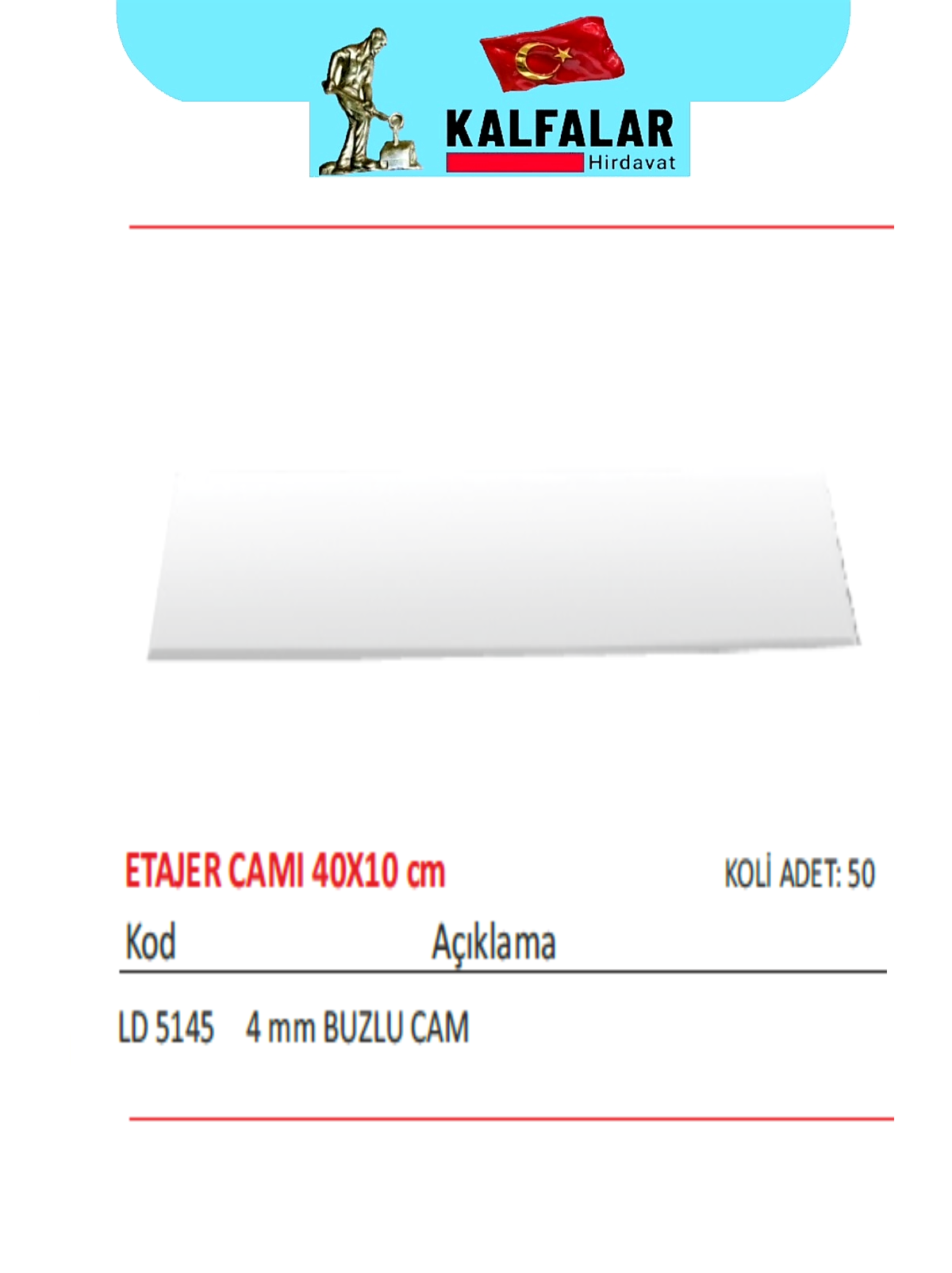 ETEJER CAMI  40X10 CM 4 MM
