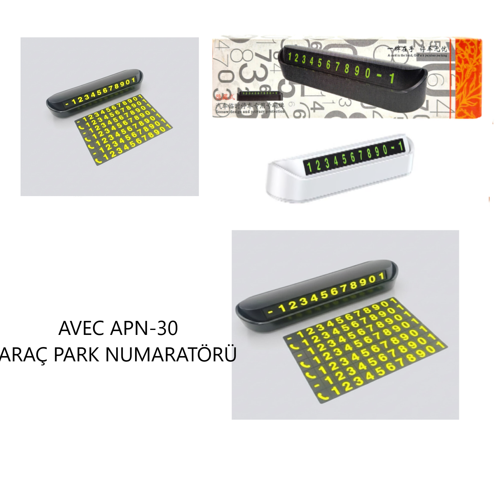 OTO PARK NUMARATÖRÜ AVEC APN-30  SİYAH VE BEYAZ 