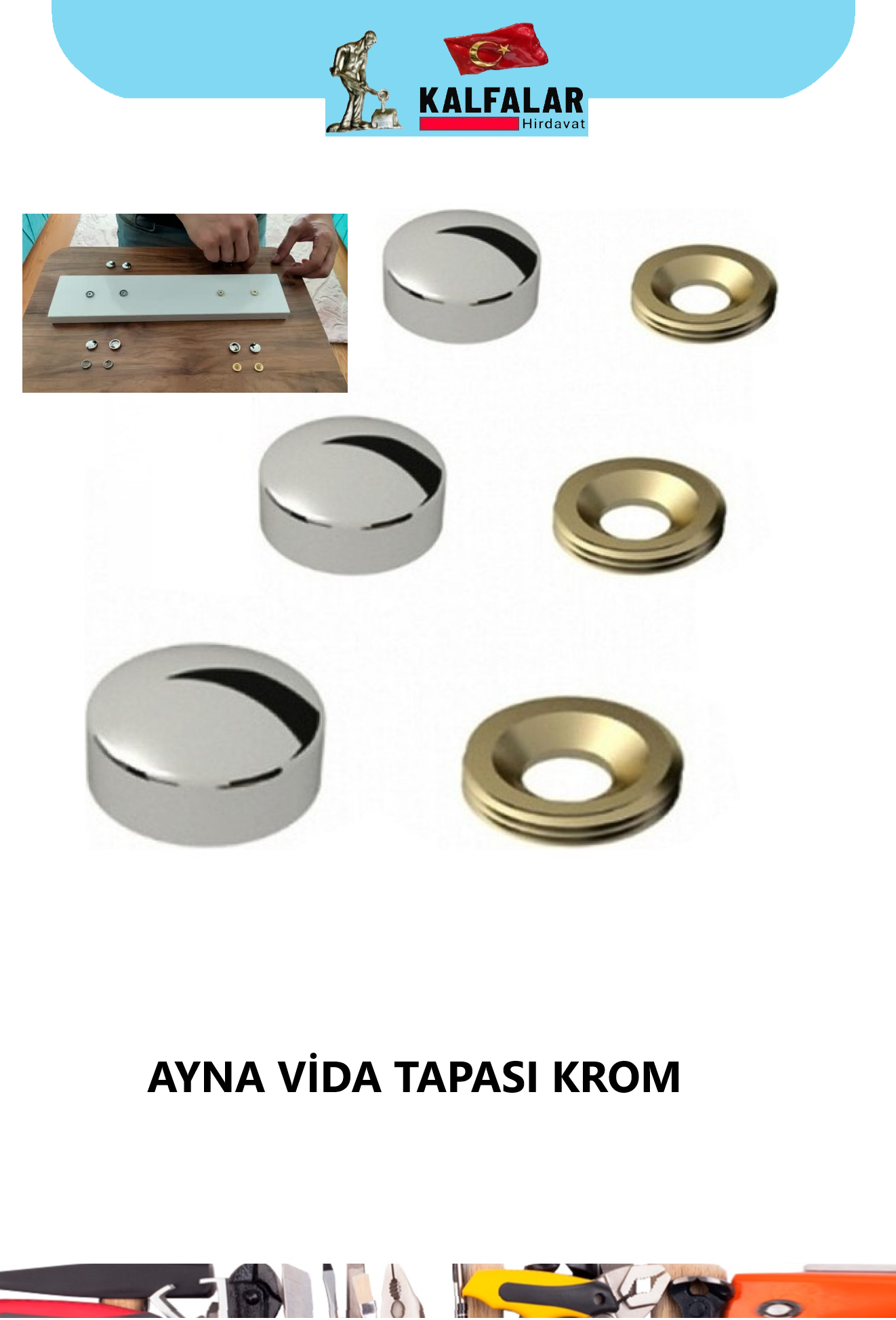 AYNA VİDA TAPASI 25 MM KROM