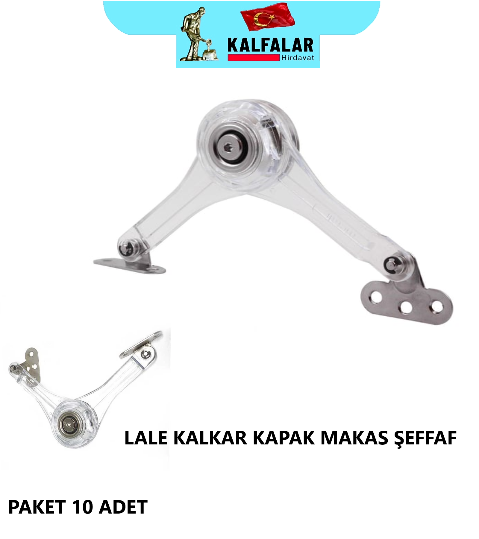 KALKAR KAPAK MAKAS PLASTİK ŞEFFAF 