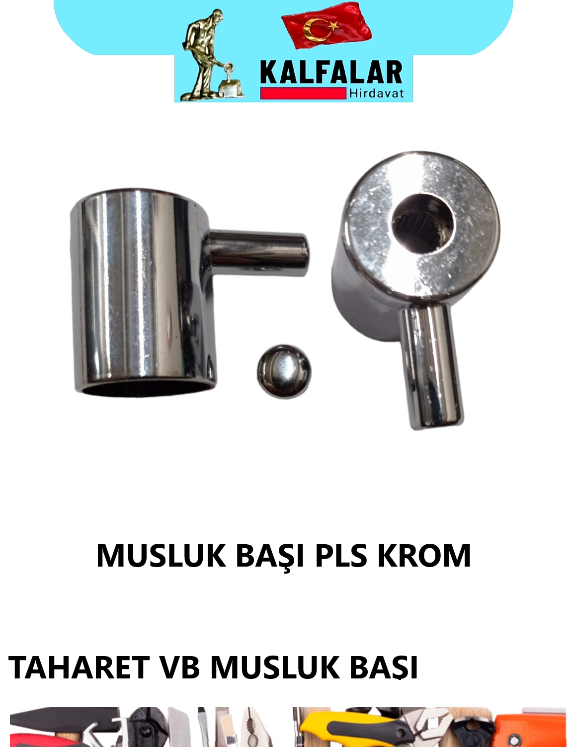 MUSLUK TAHARET KAFASI ÇUBUK PLS KROM