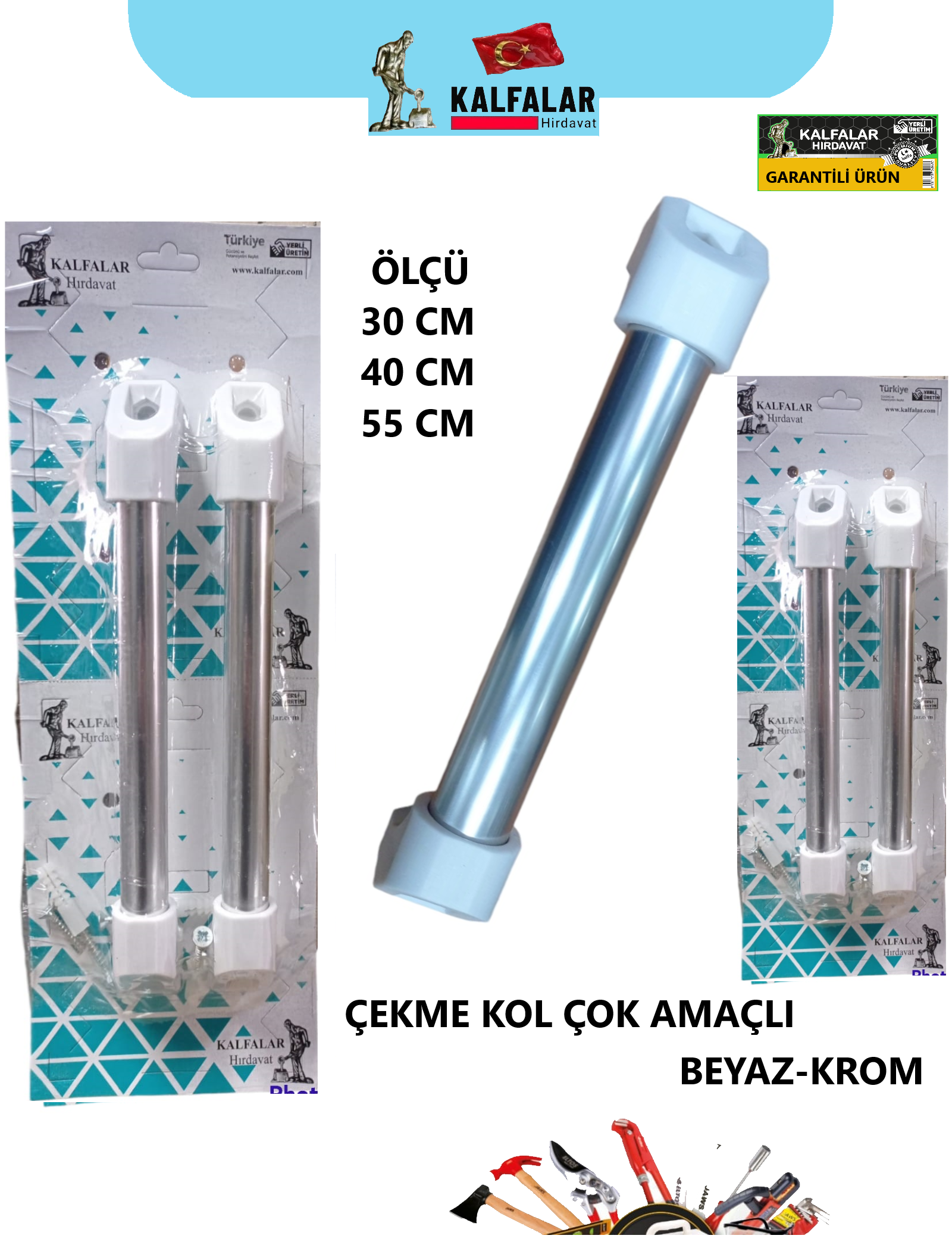 ÇEKME KOL ÇOK AMAÇLI 30 CM PAS. BEYAZ-ALM VAKUM A.