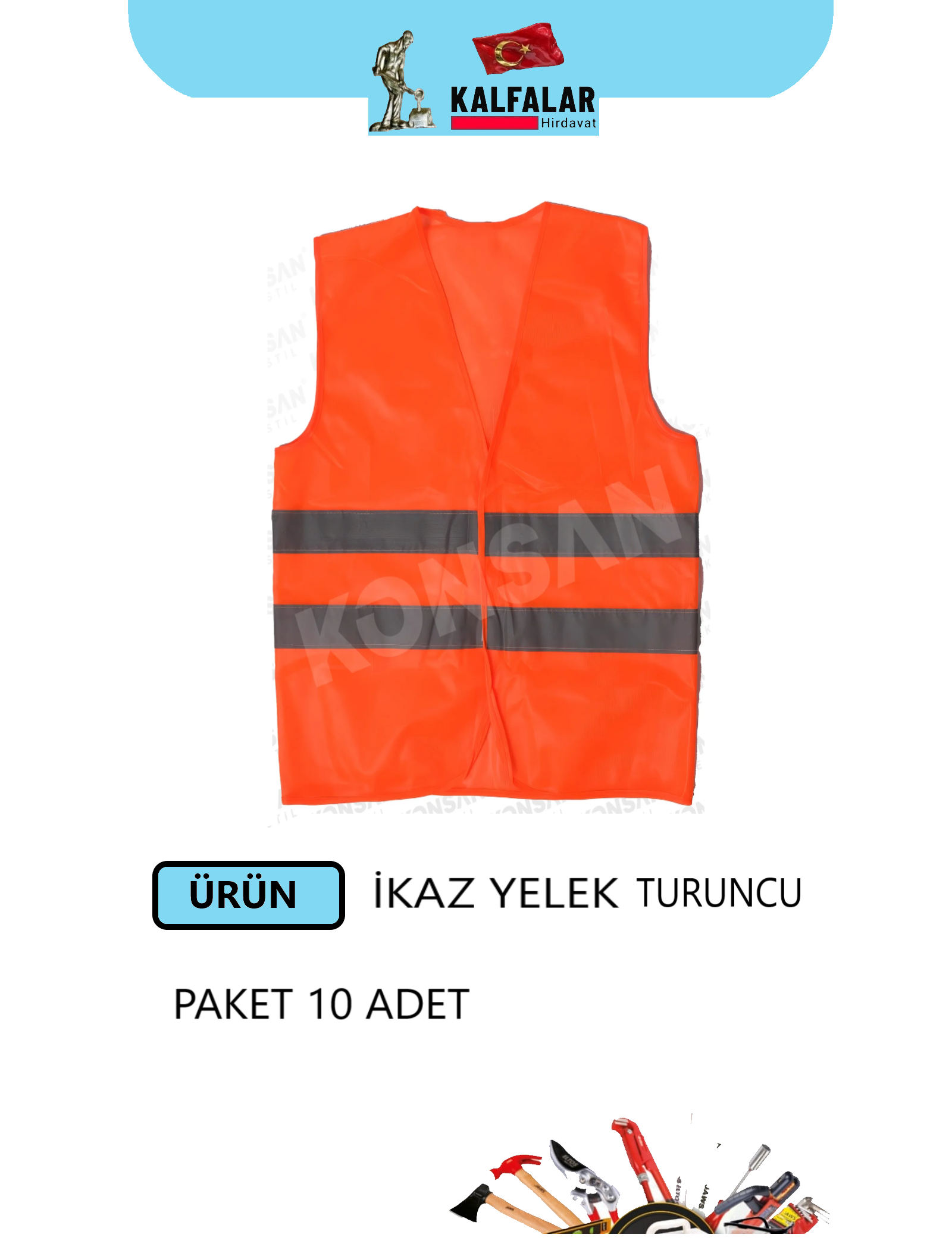 İKAZ YELEK TURUNCU