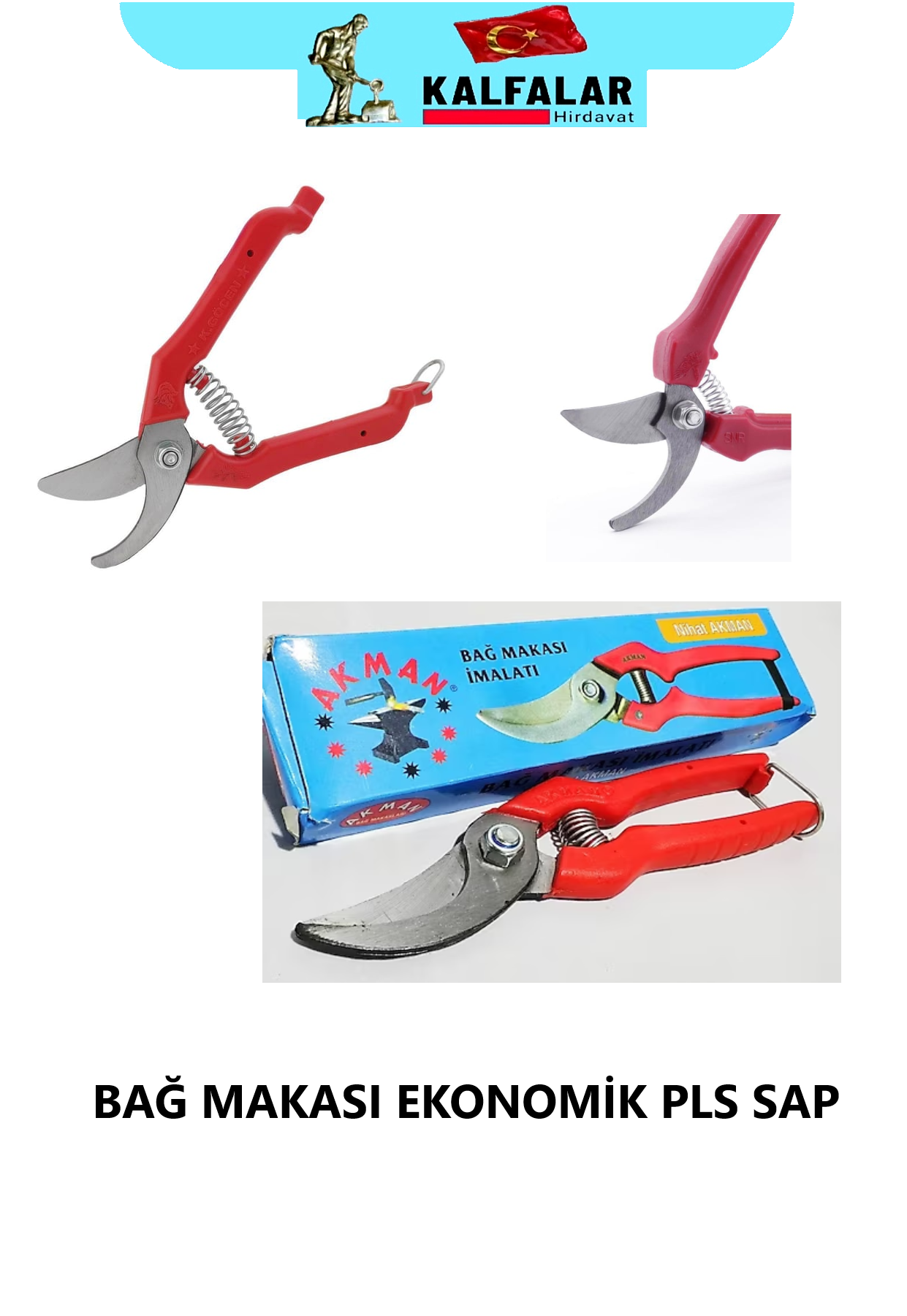 BUDAMA MAKASI PLASTİK SAPLI 