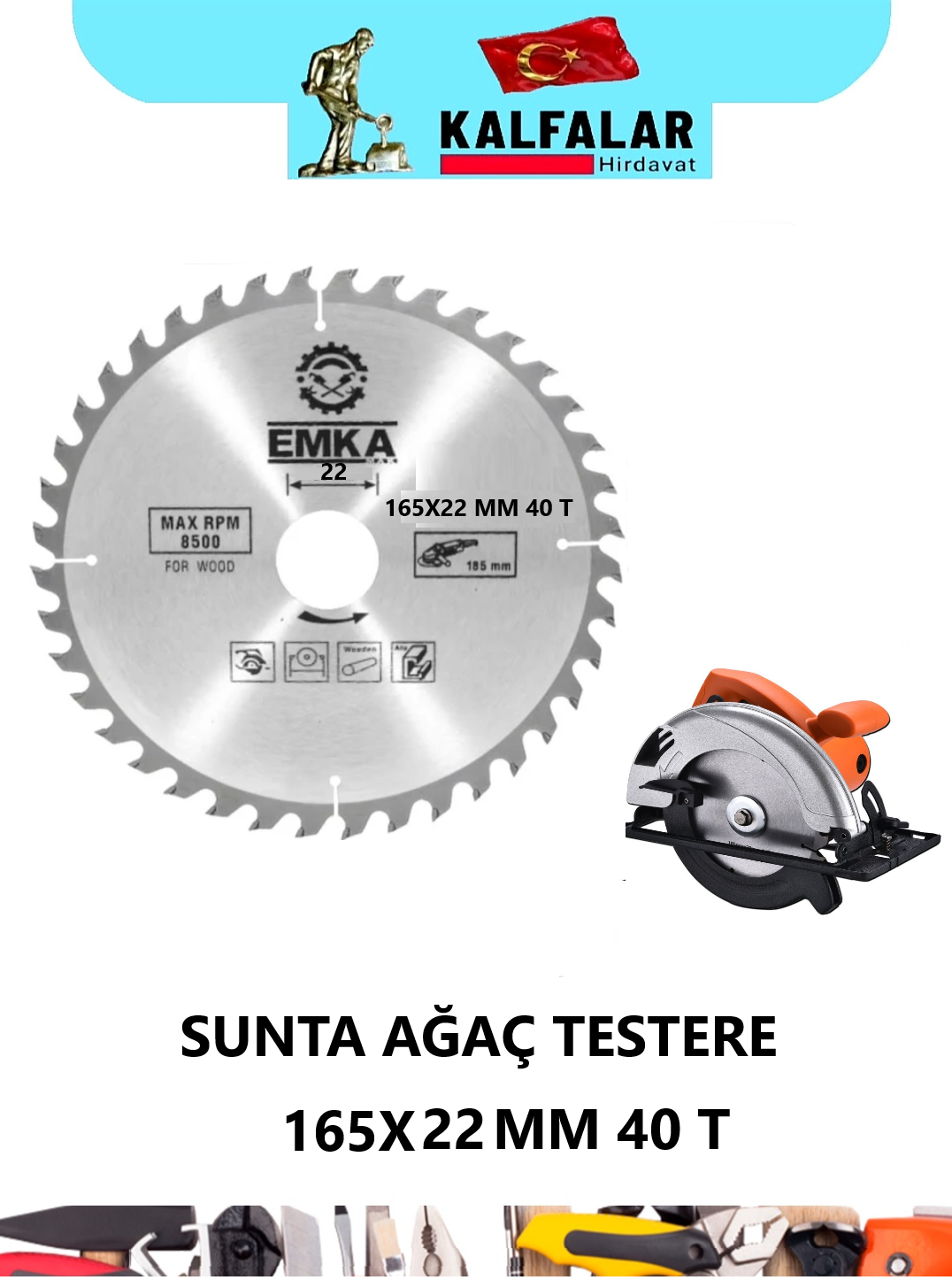 SUNTA AĞAÇ KESME 165X20 MM 30 T