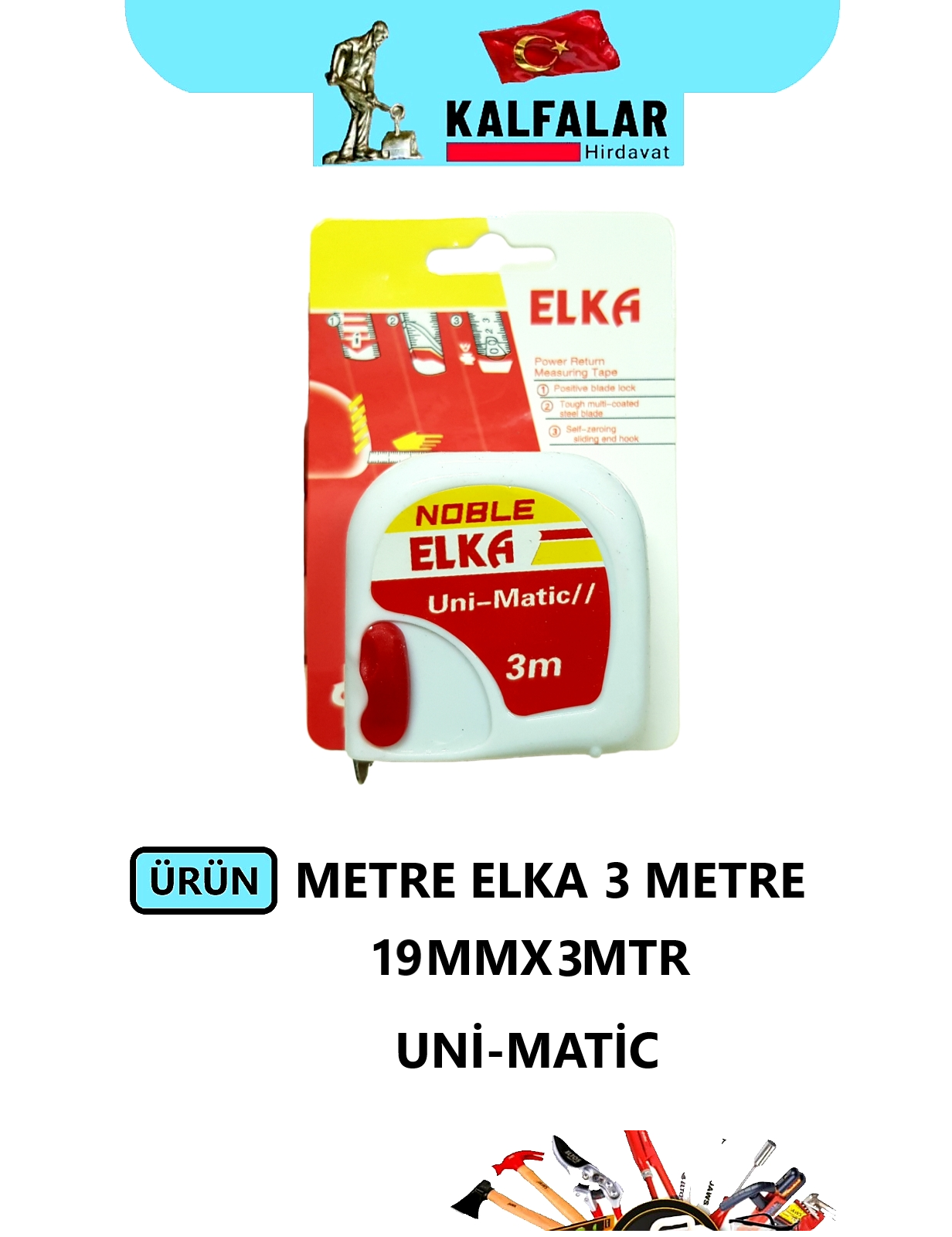 METRE ELKA UNİ-MATİK 19MMX3 METRE