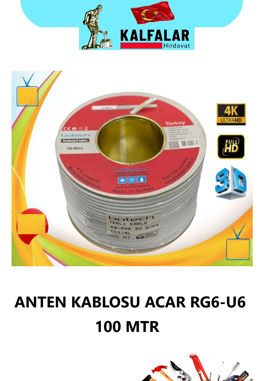 KABLO UYDU-ANTEN 100 METRE