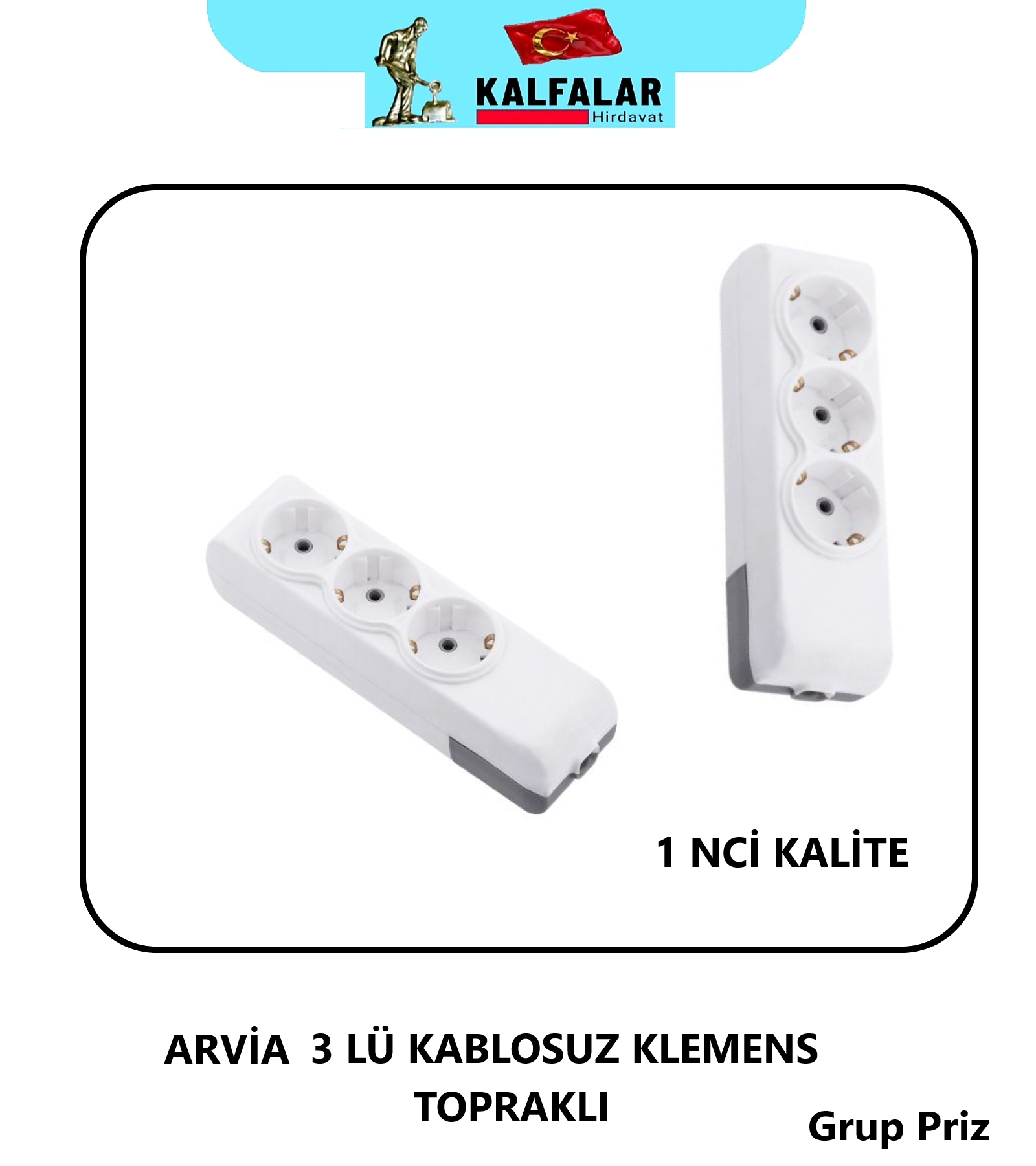 PRİZ 3 LÜ TOPRAKLI KLEMENS ARVİA  KALİTELİ ÜRÜN