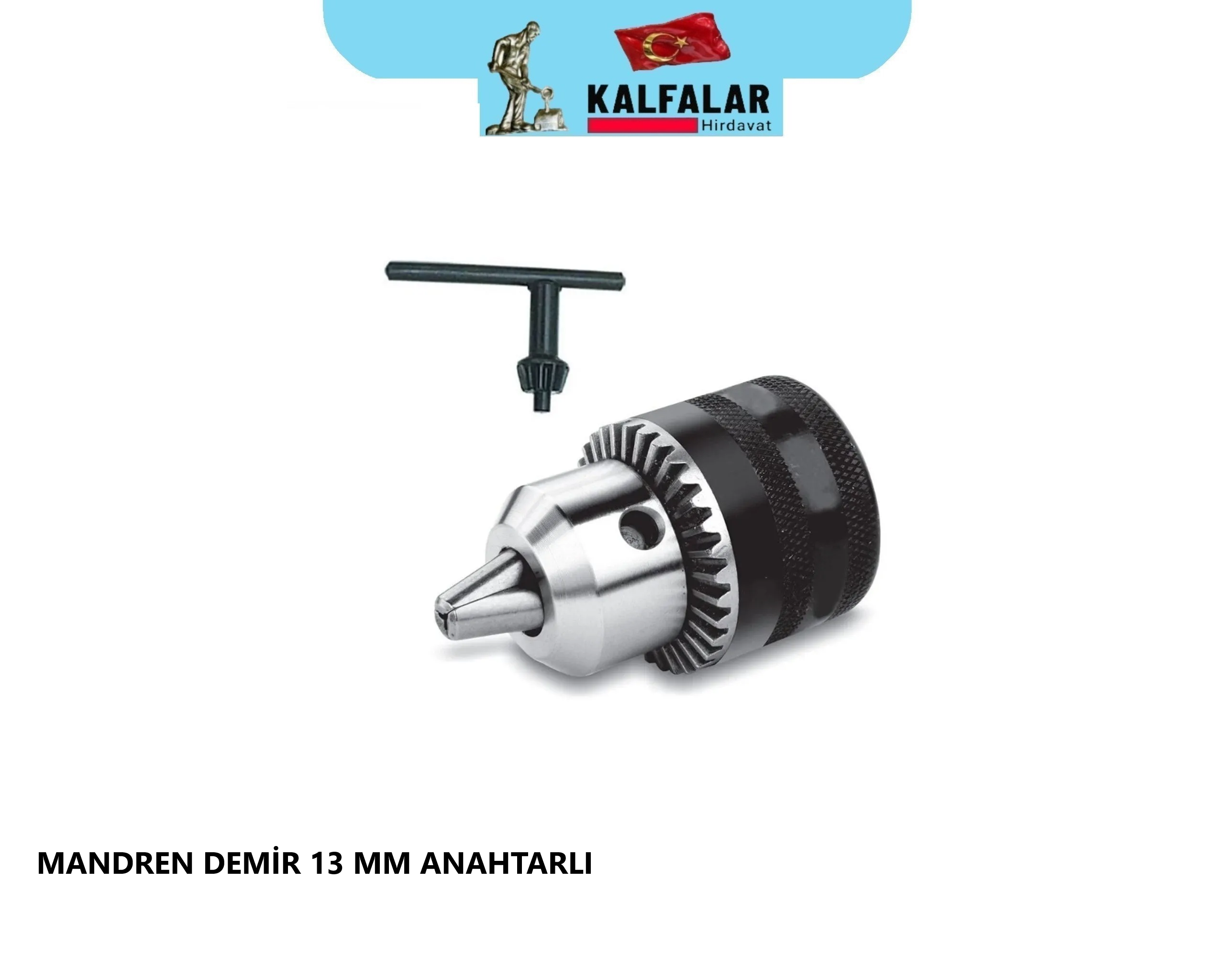MANDREN MATKAP METAL ANAHTARLI 13 MM ÇELİK