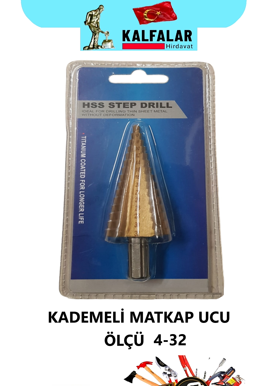 KADEMELİ MATKAP UCU 4-32 HHS STEP DRILL