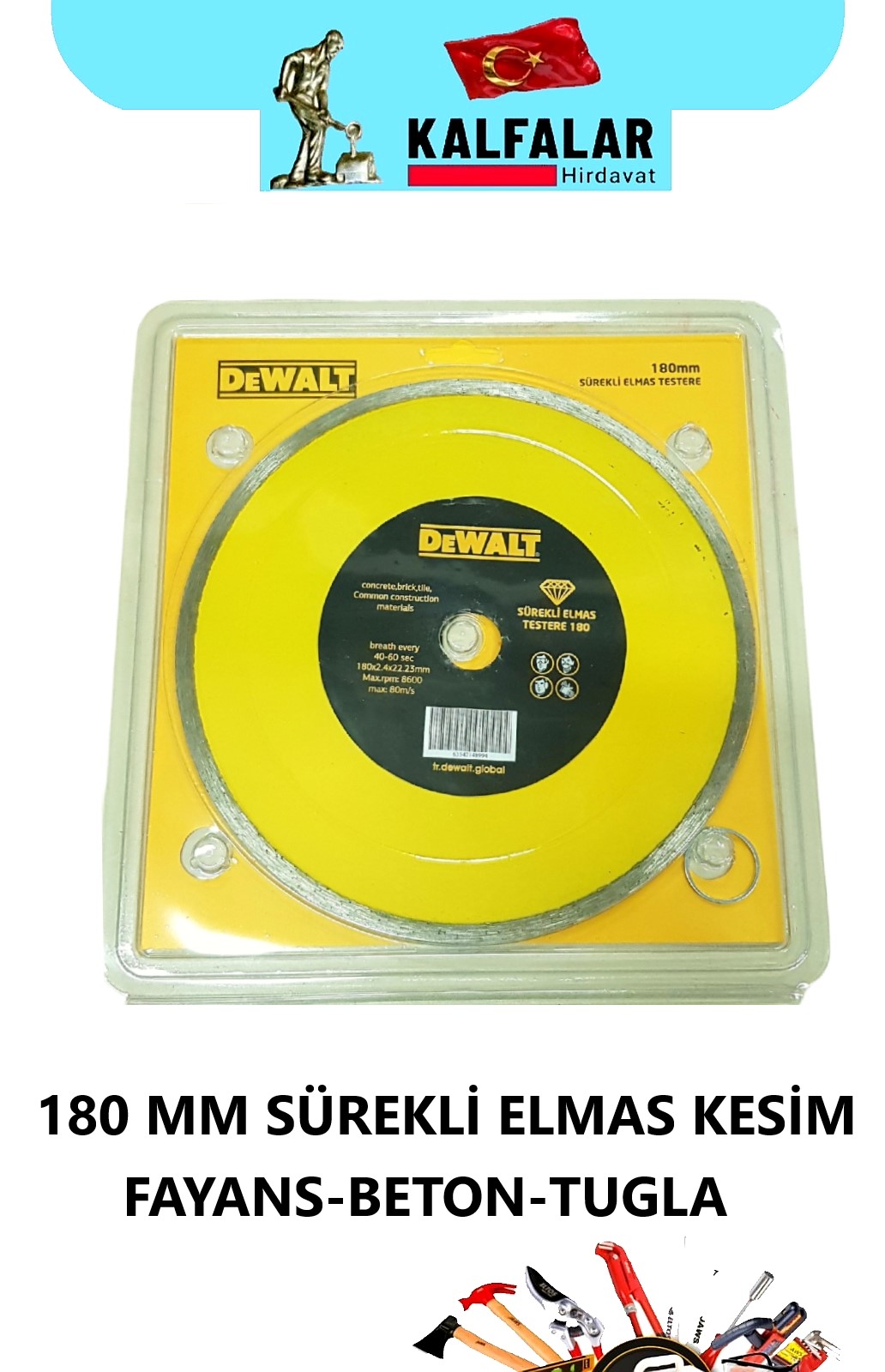 SERAMİK KESİCİ ELMAS TESTERE SÜREKLİ 180 MM