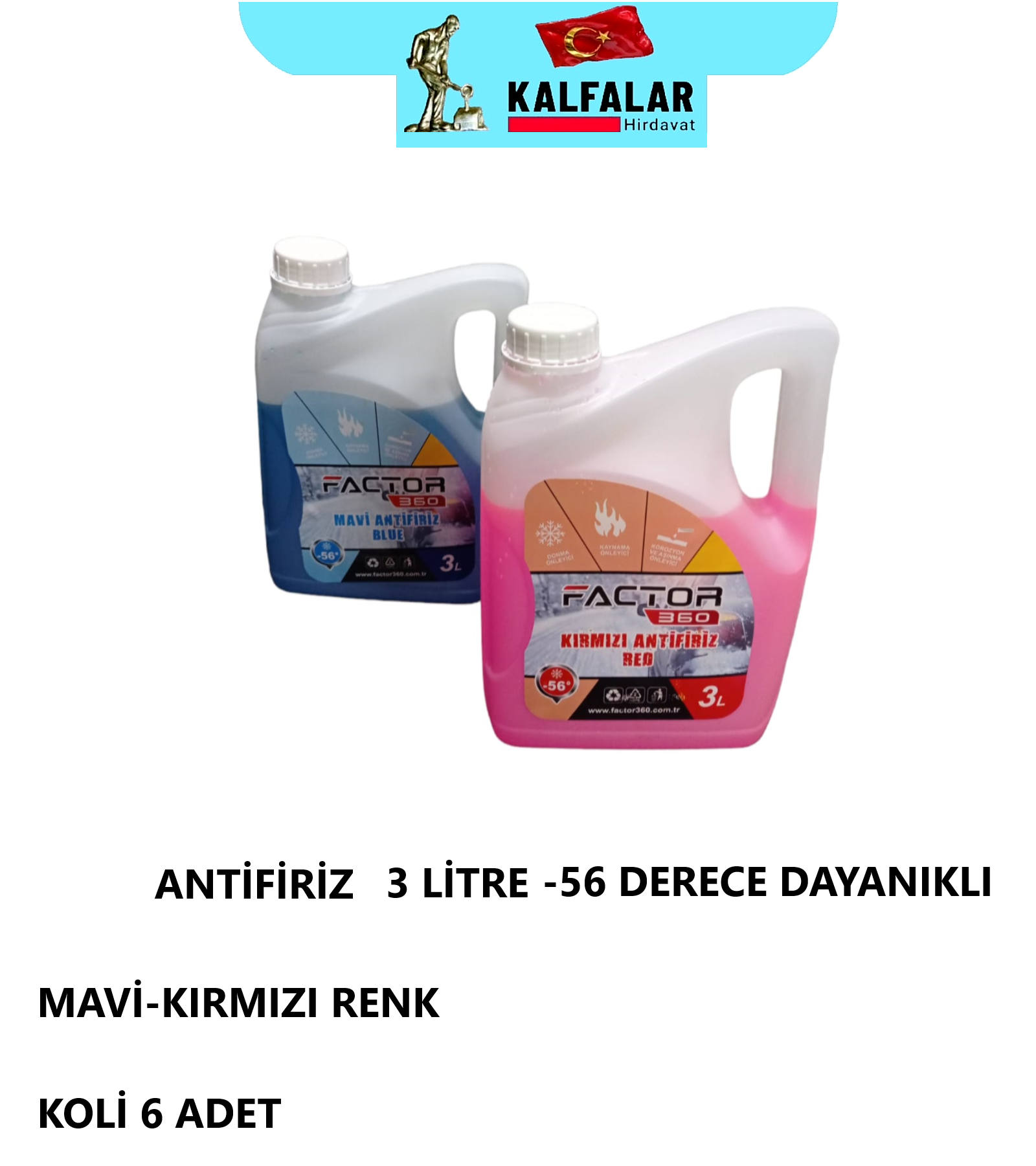 ANTİFİRİZ 3 LİTRE -56 DERECE MAVİ